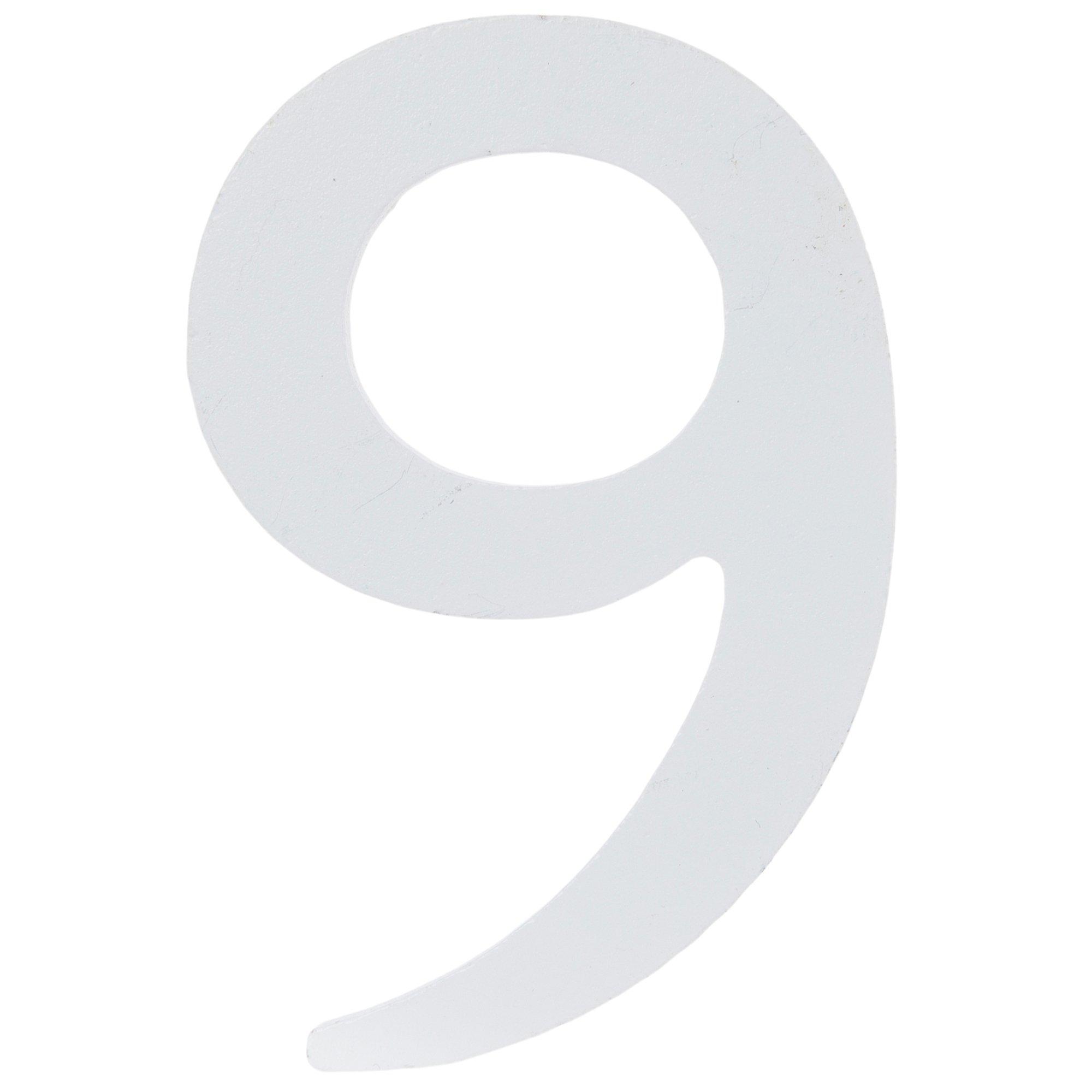 White Wood Number - 3 1/2&quot;
