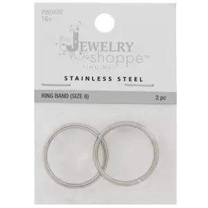 Stainless Steel Rings - Size 8