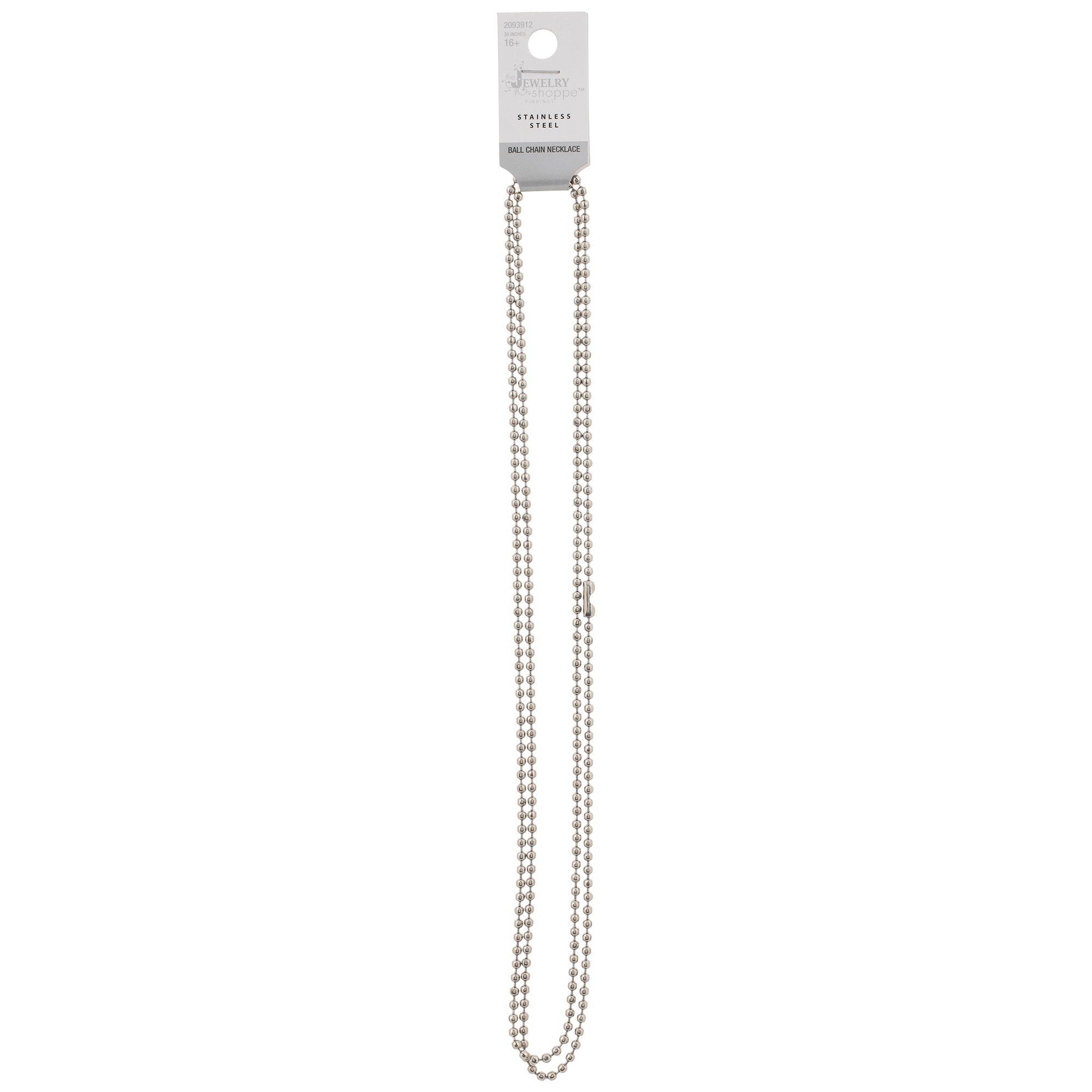 Stainless Steel Ball Chain Necklace - 36, Hobby Lobby