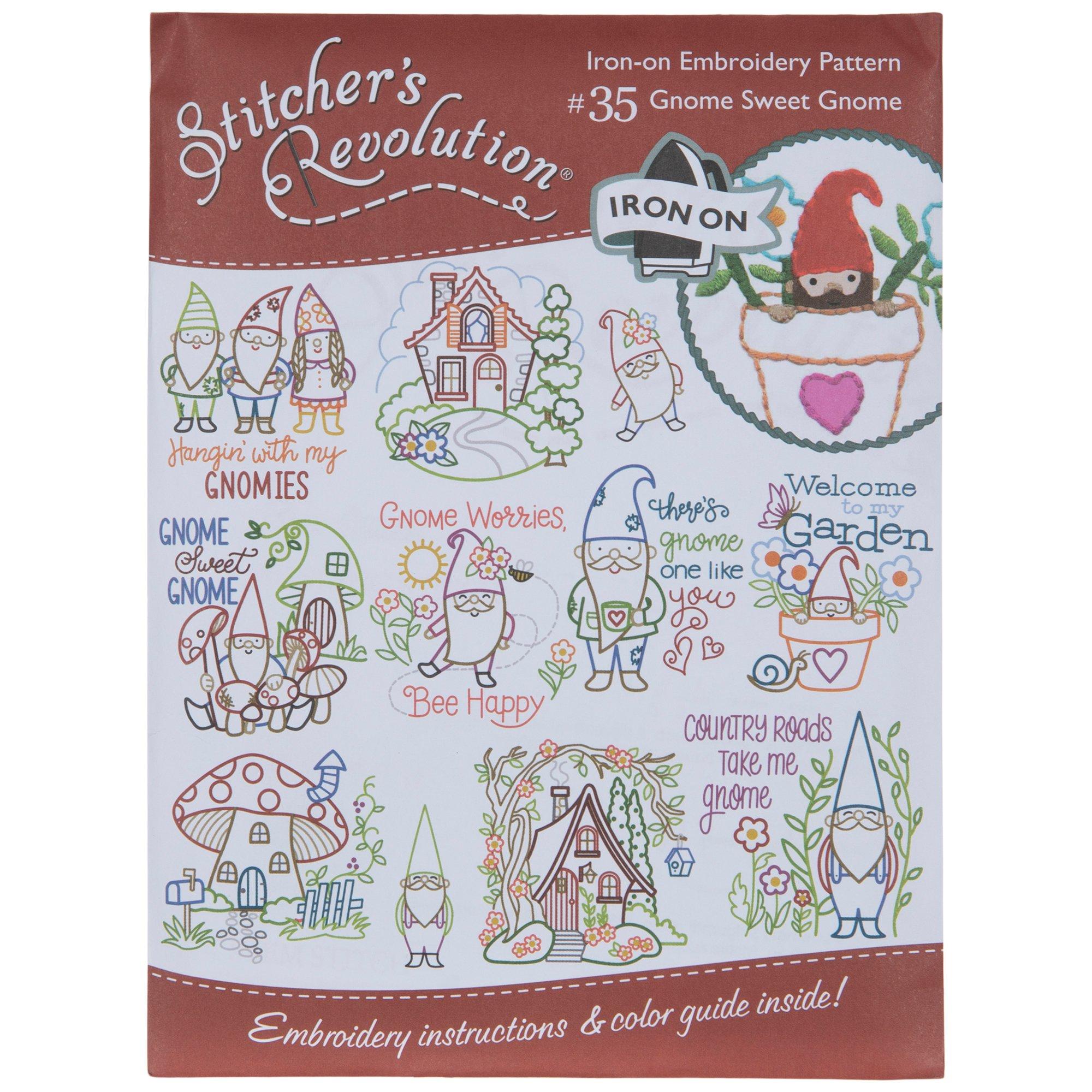 Gnome Sweet Gnome Embroidery Transfer Sheet Hobby Lobby 2094498