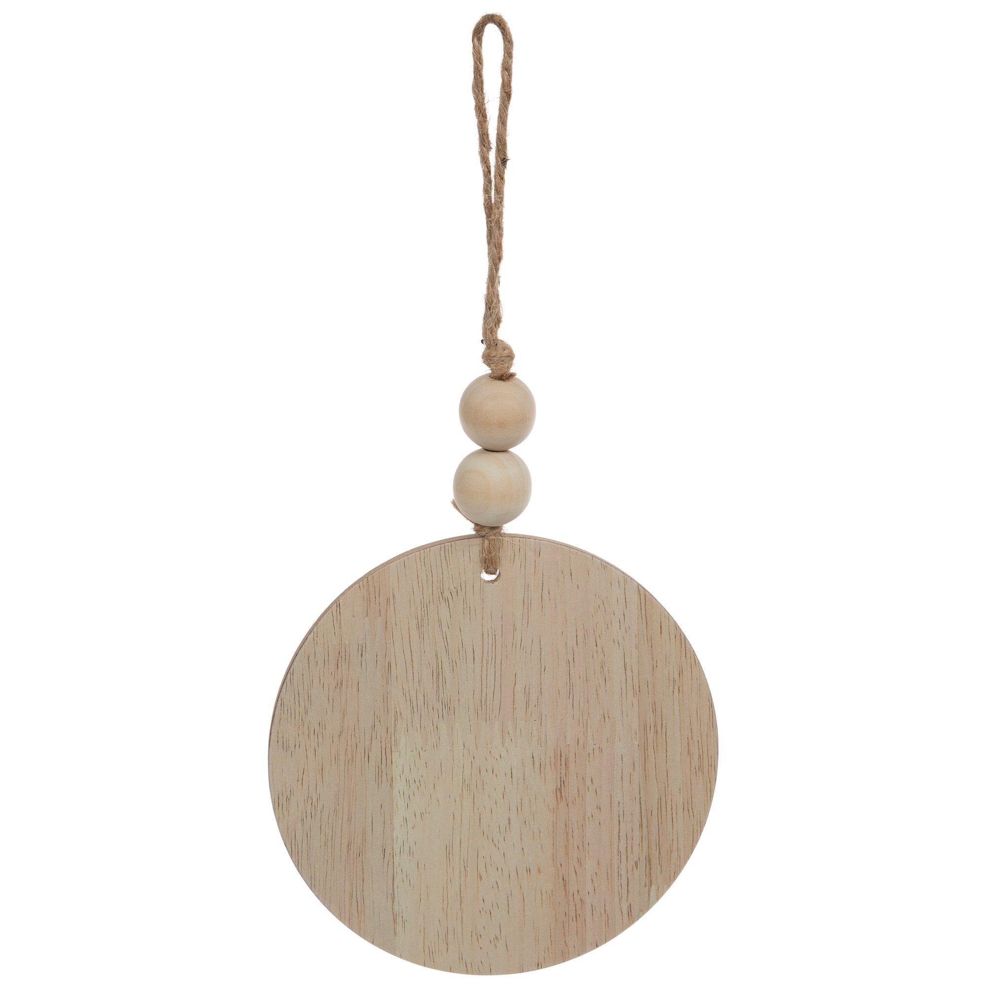 Beaded Square Wood Wall Decor