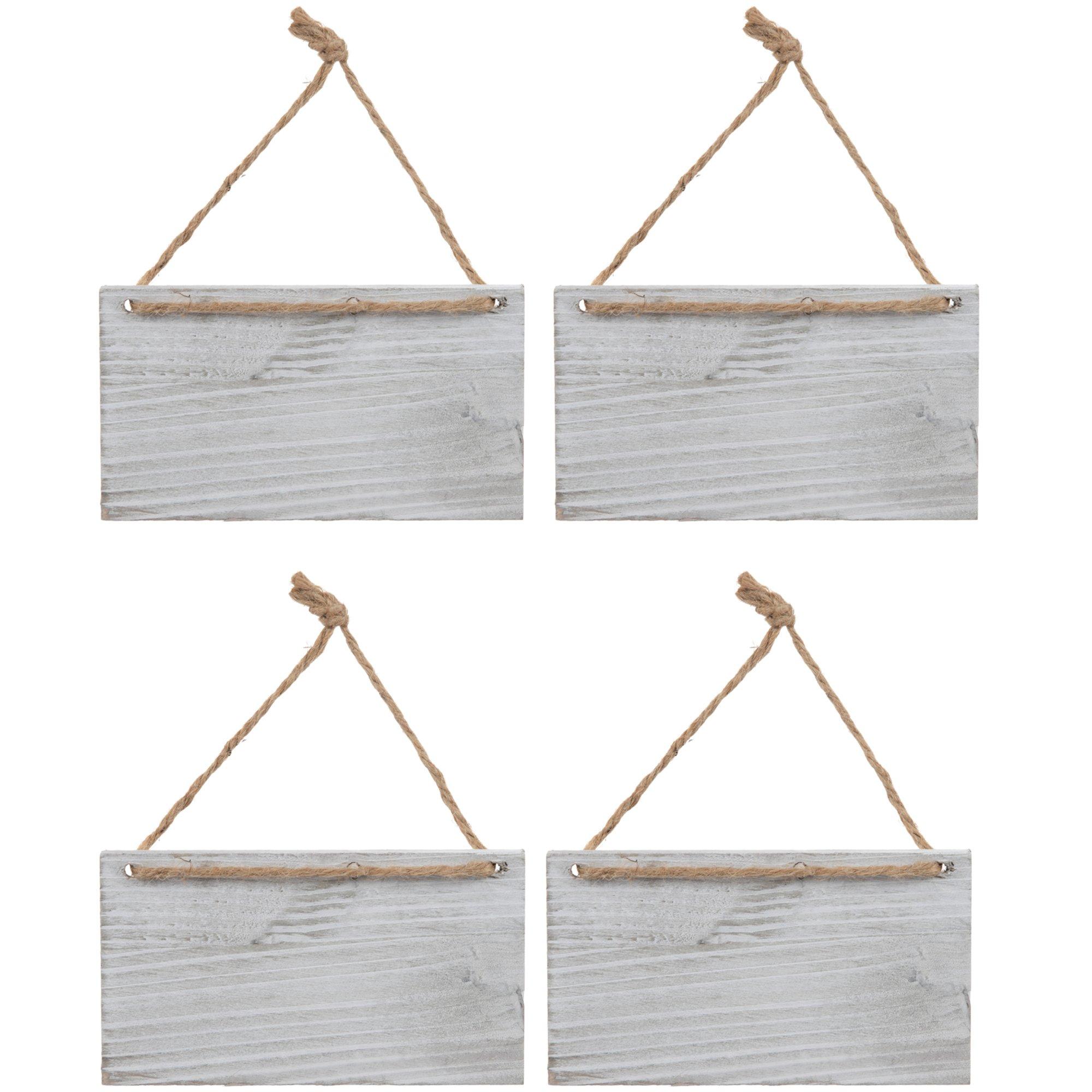 Whitewash Wood Signs With Jute Hangers Hobby Lobby 2095735