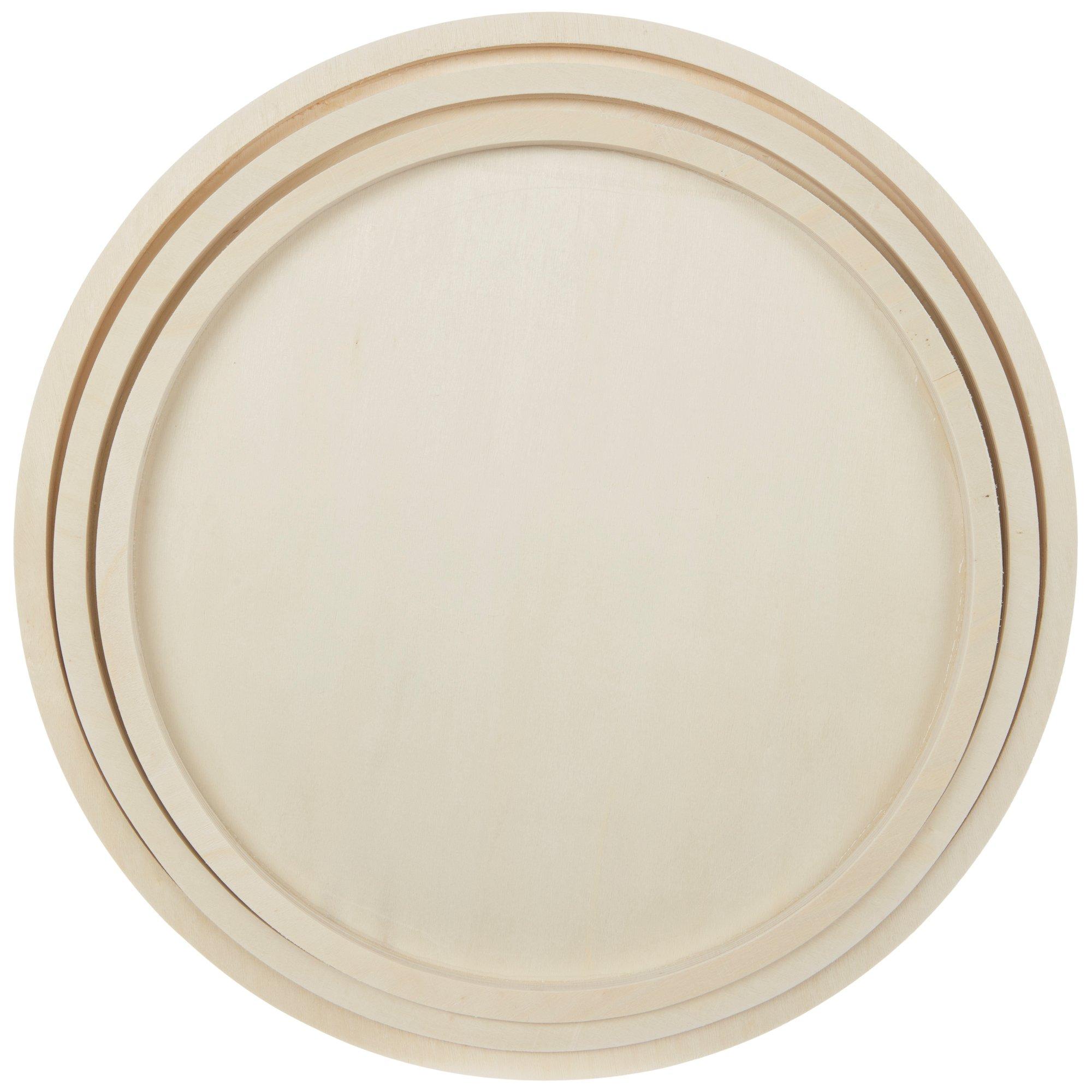 Wood Round Tray Set Hobby Lobby 2095750