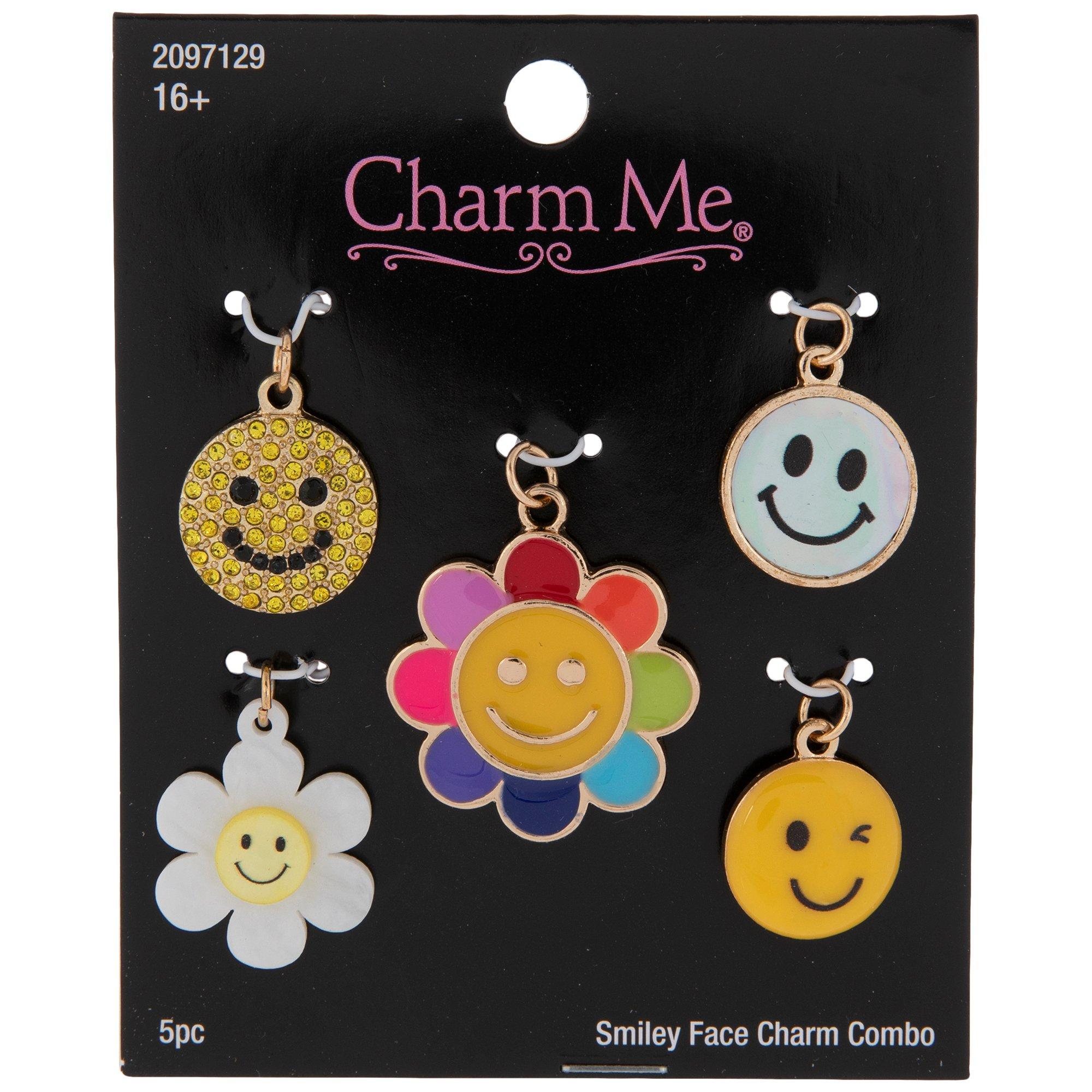 100pcs Enamel Smiley Face Charms Bulk Wholesale Charms Smiling