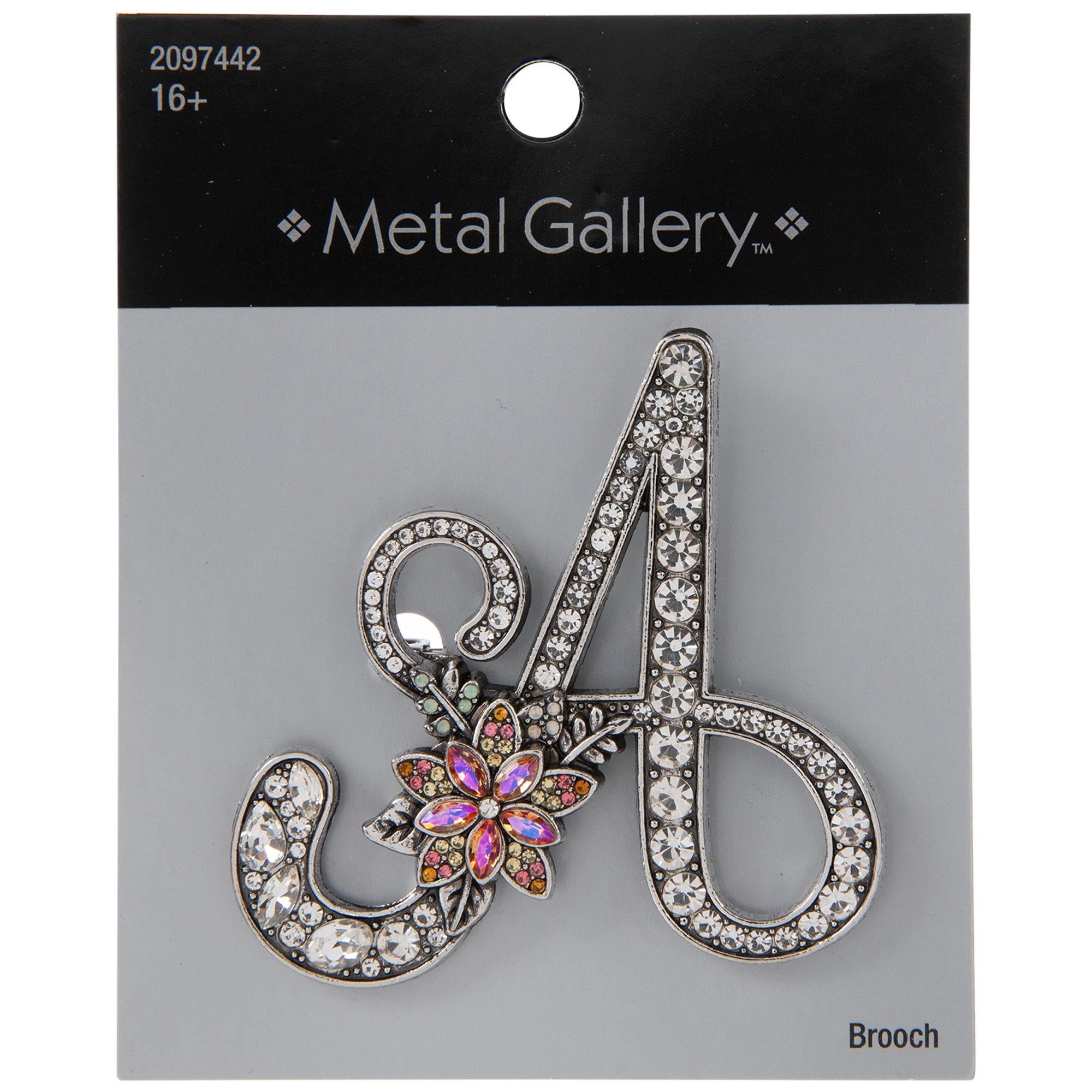 Letter Floral Rhinestone Brooch Hobby Lobby 2097442