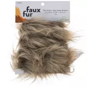 Two-Tone Brown Faux Fur Trim
