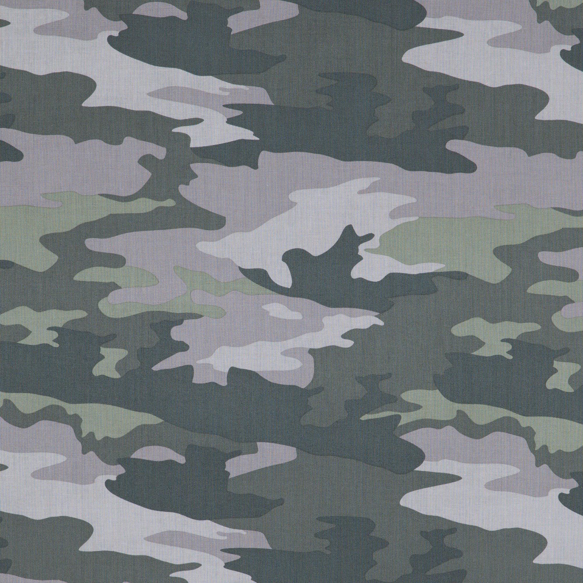 Green & Gray Camouflage Cotton Apparel Fabric Hobby Lobby 2103141