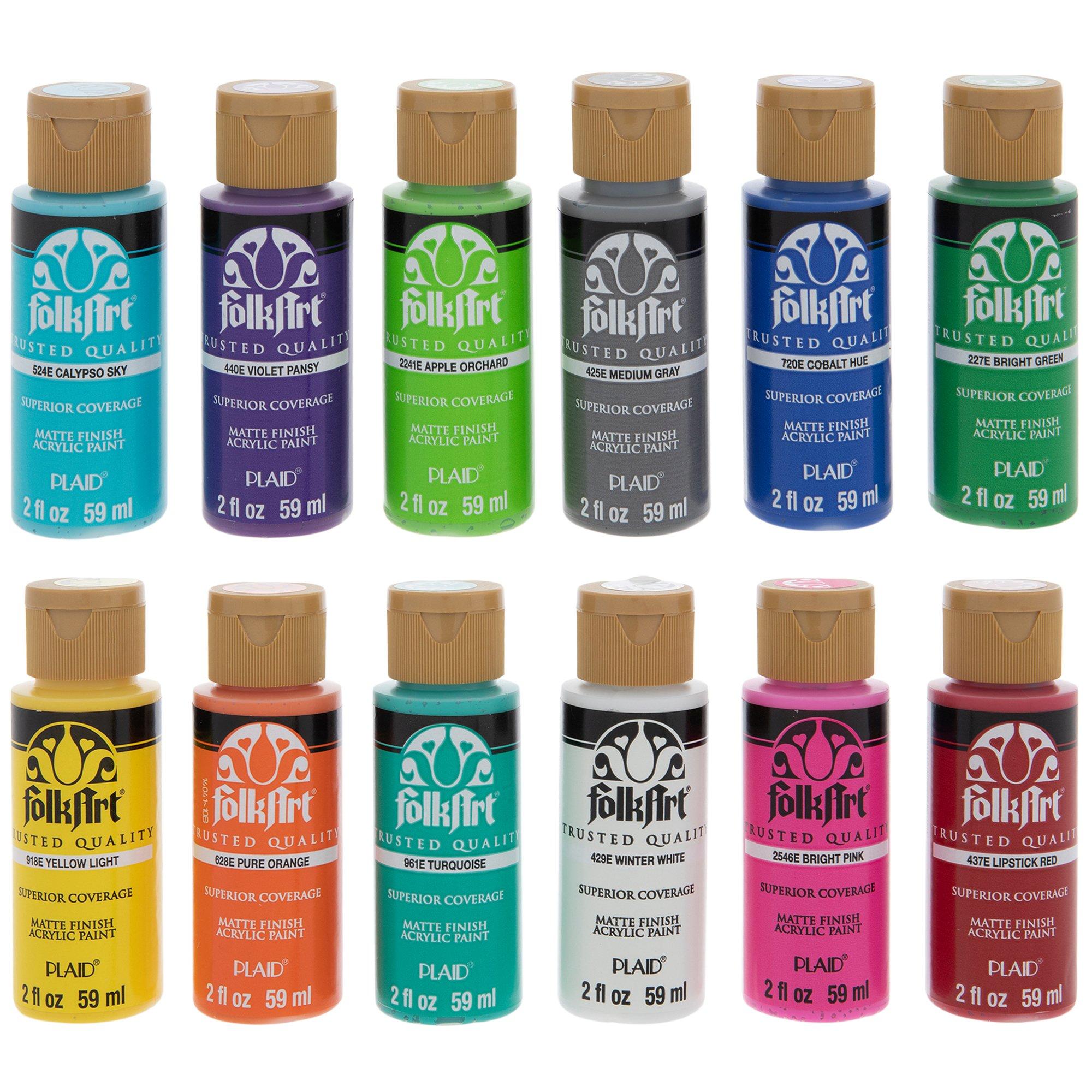 FolkArt Brights Acrylic Paint - 10 Piece Set, Hobby Lobby