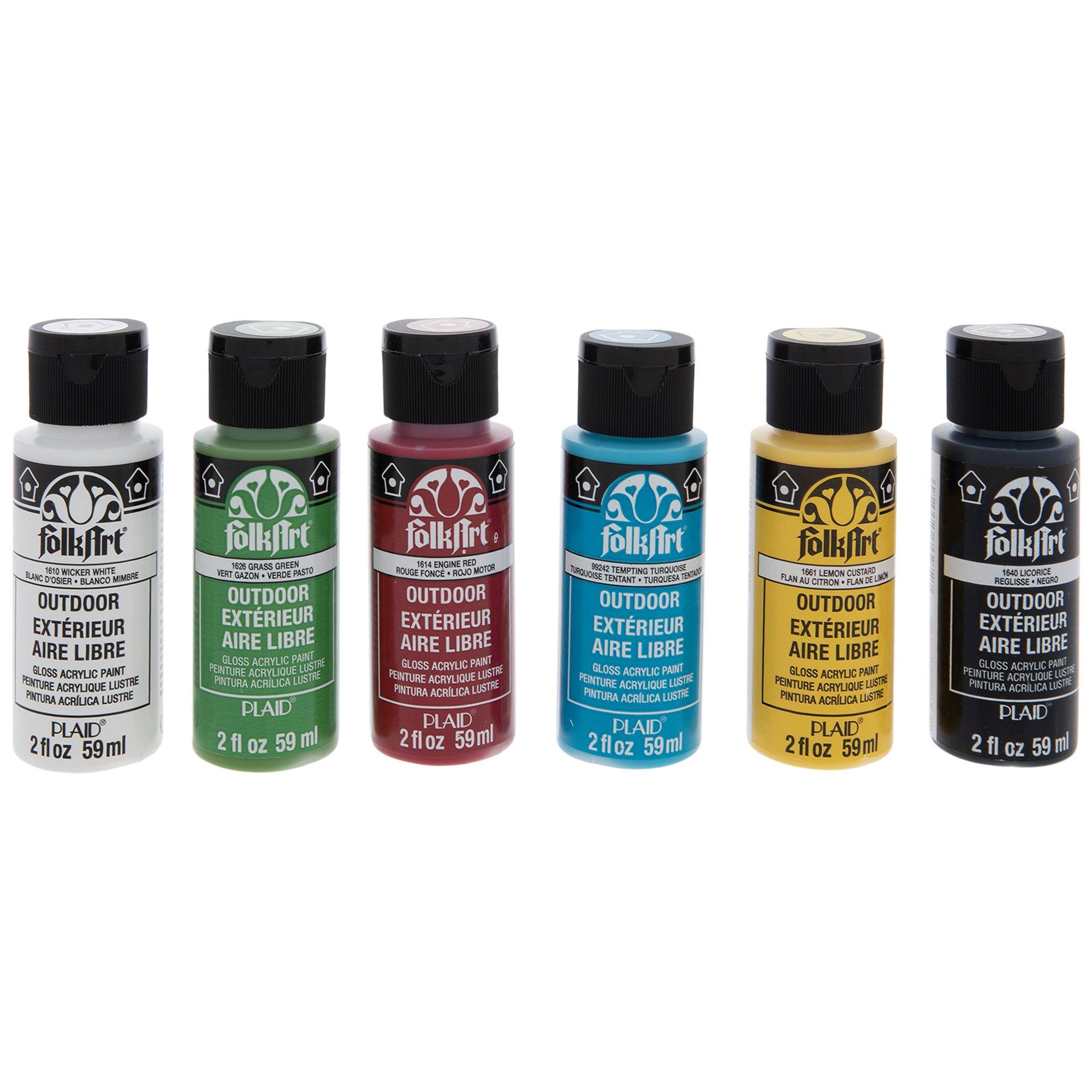  FolkArt Outdoor Acrylic Paint in Assorted Colors (2