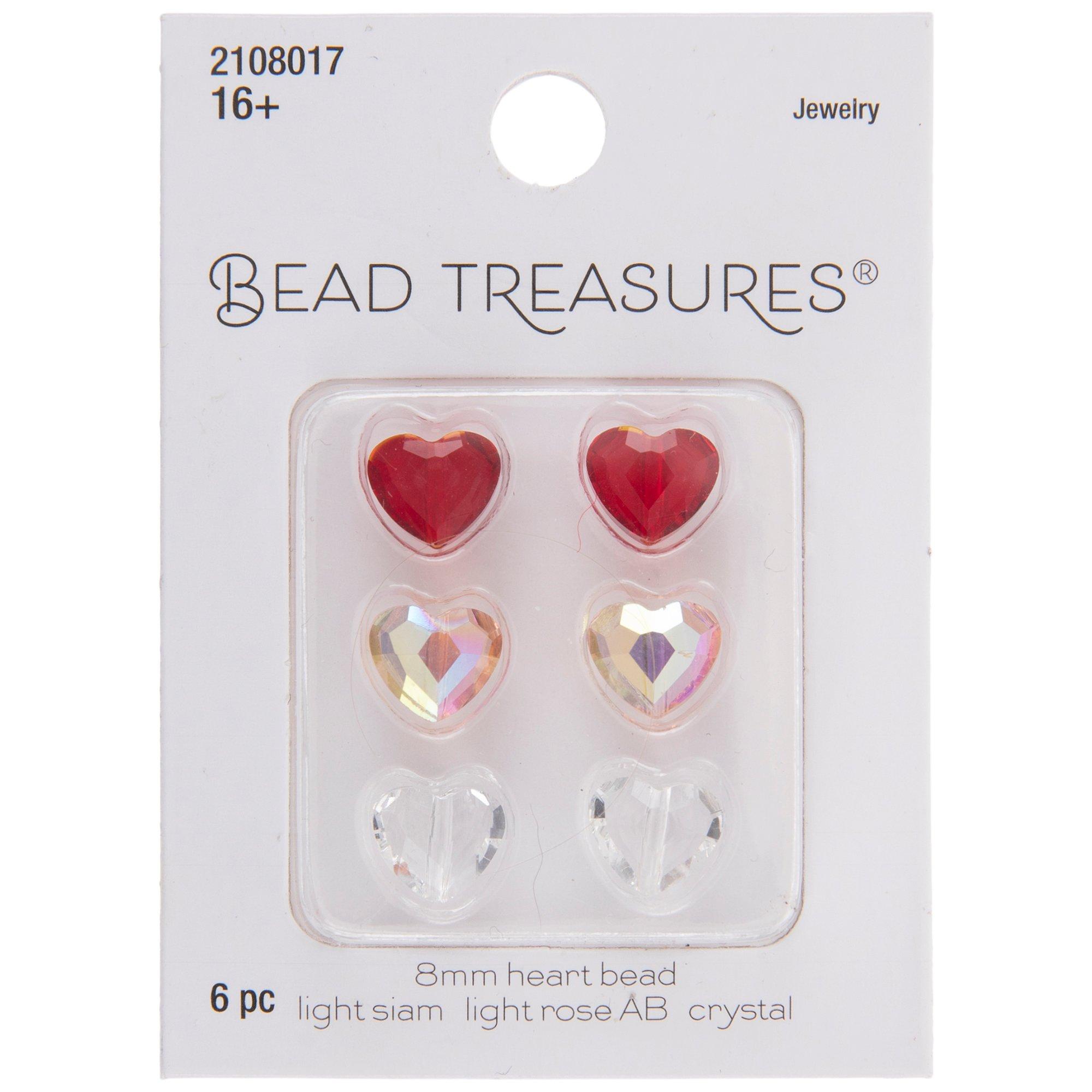 Crystal Heart Beads - 8mm, Hobby Lobby