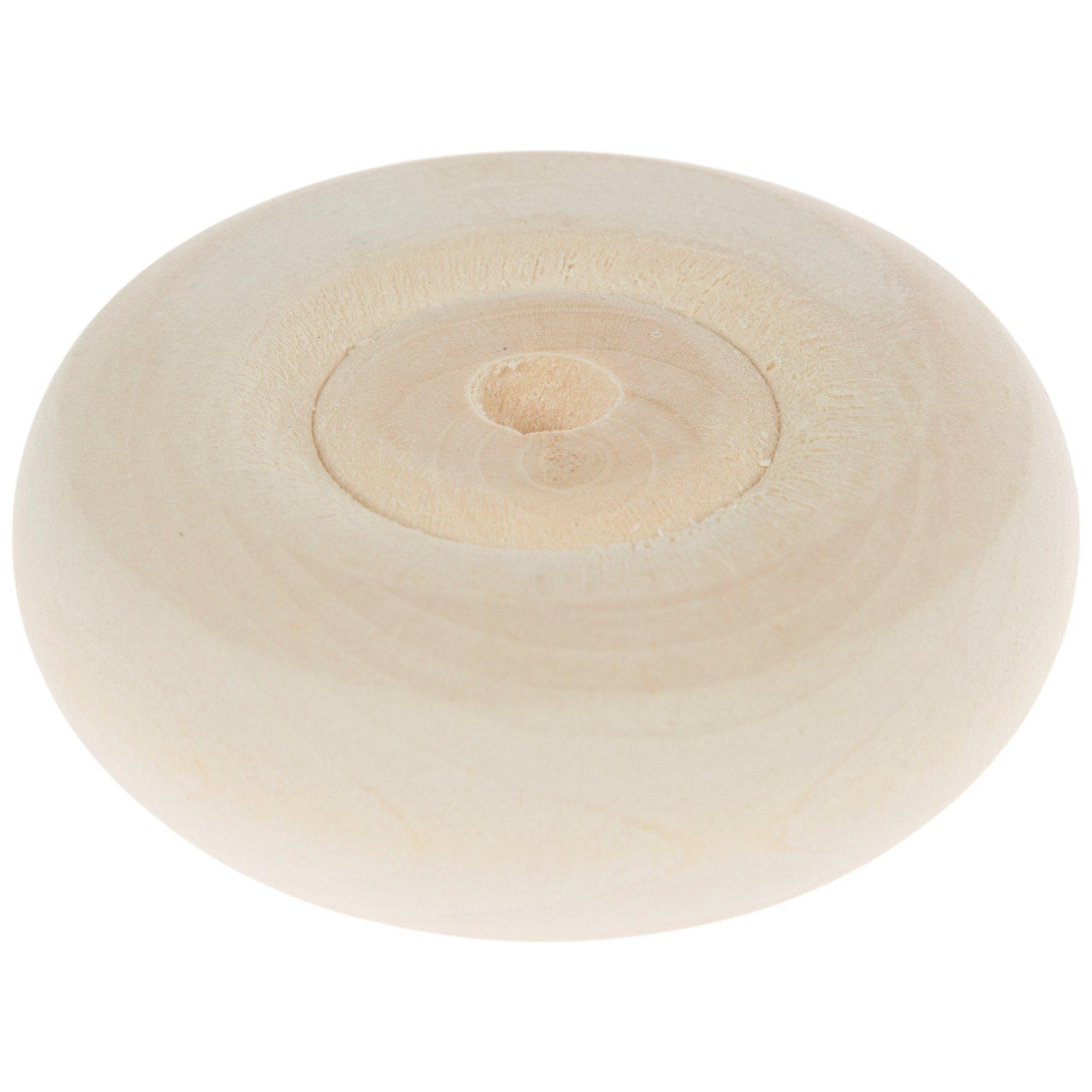 Wood Toy Wheels With 1/4" Hole 2" dimensions view 1