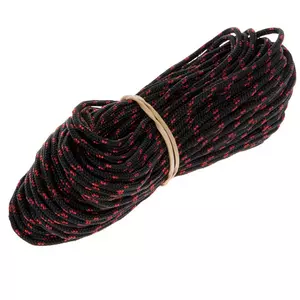 6mm Parachute Round Cord, Black Paracord, Cord for Shoelaces, Dog