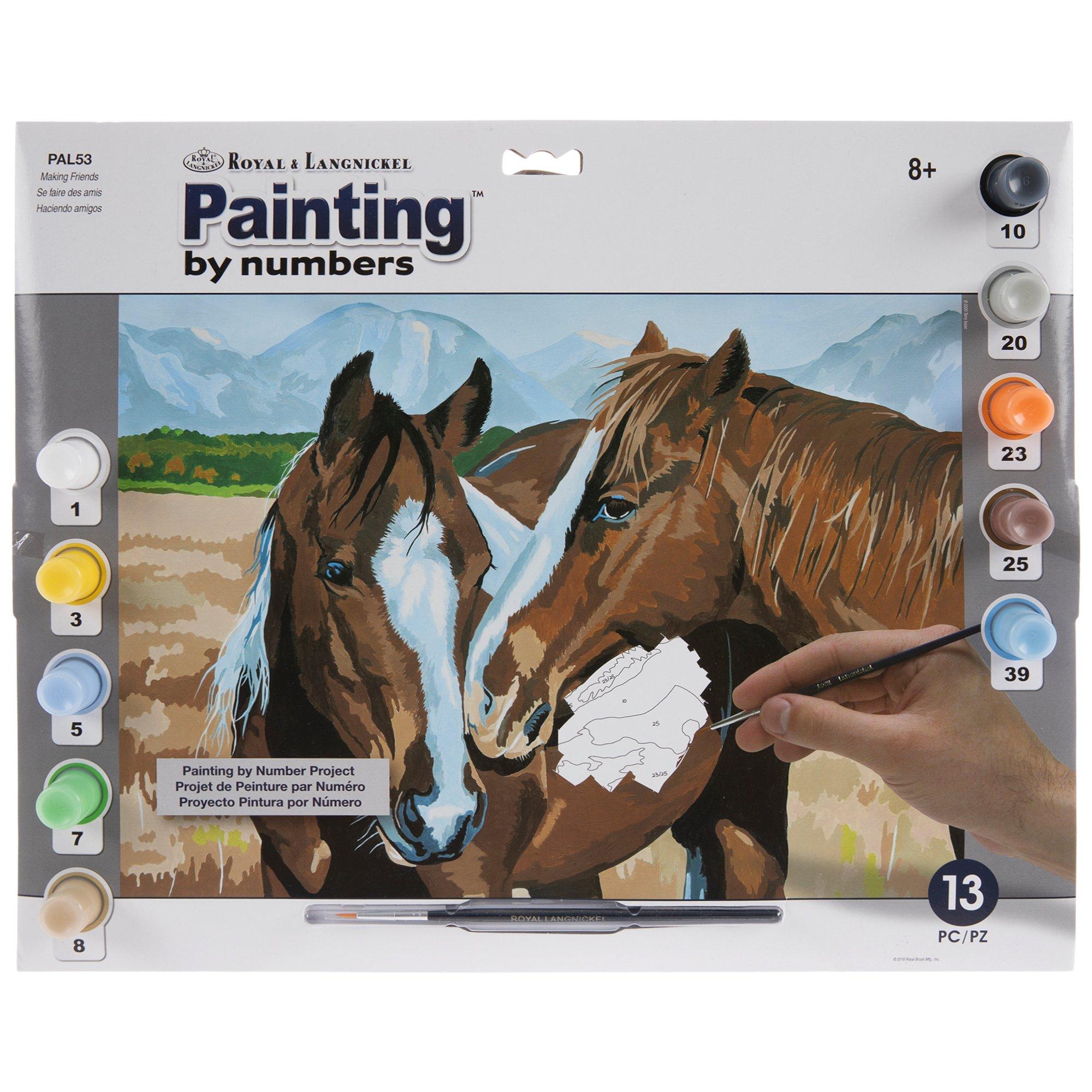 Horses Making Friends Paint By Number Kit, Hobby Lobby