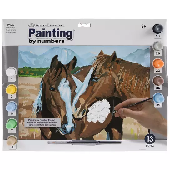 2 Pack Paint Works Paint By Number Kit 8x10-Colorful Horse 91851