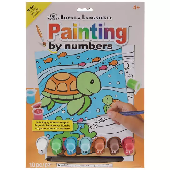 Royal & Langnickel Painting by Numbers Junior Small 3-Piece Art  Activity Kit, Sea Life Set : Toys & Games