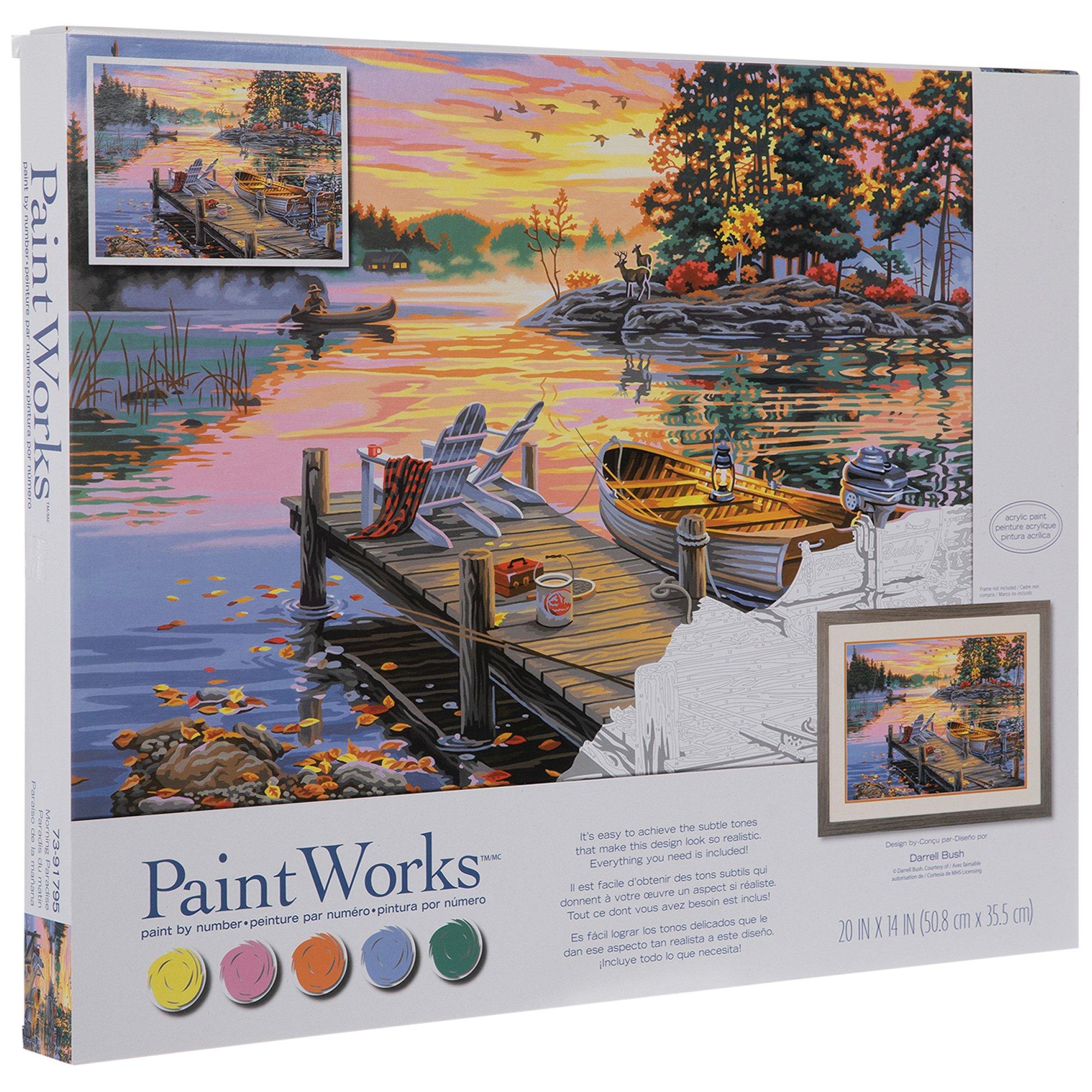 Dimensions PaintWorks Paint by Numbers Kit 20x16 Lakeside Morning
