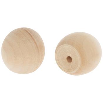 Wood Ball Knobs - 1" - 6 Pieces
