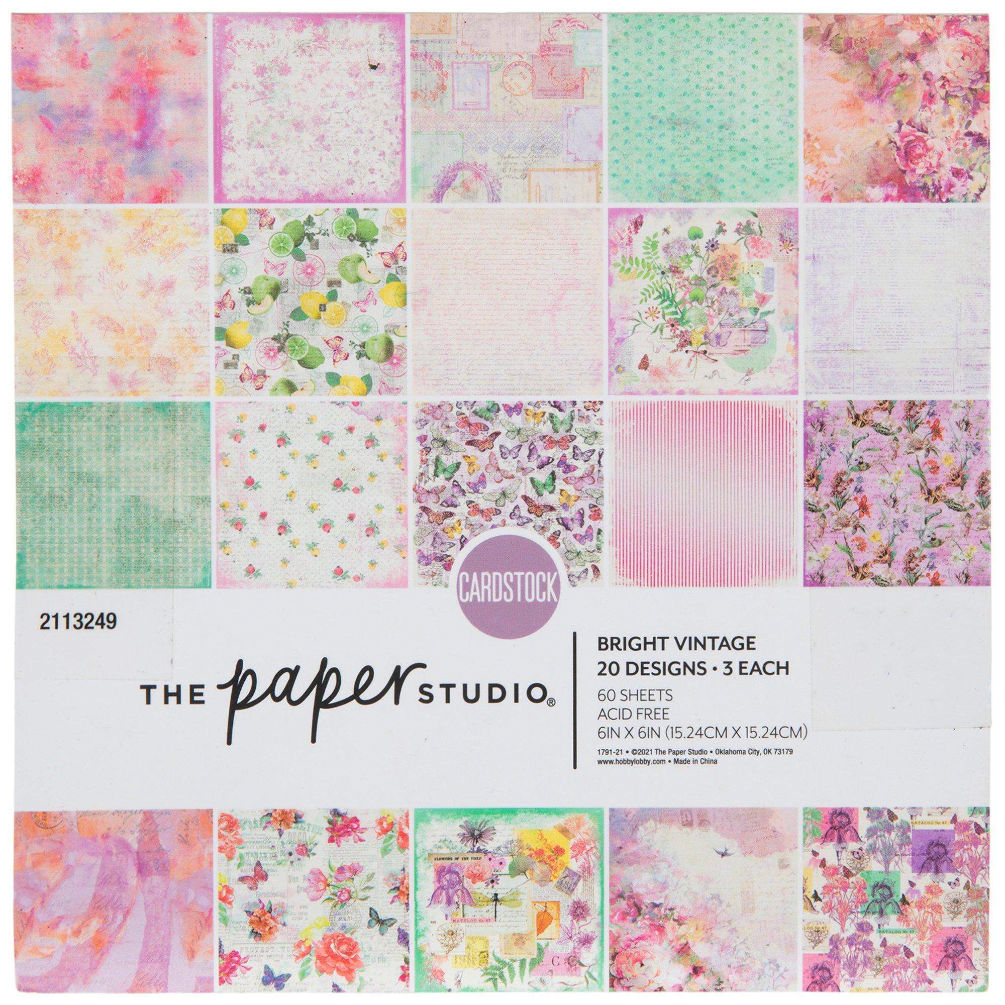 12X 6'' Vintage Floral Paper Pad Scrapbooking Album Card Cardstock