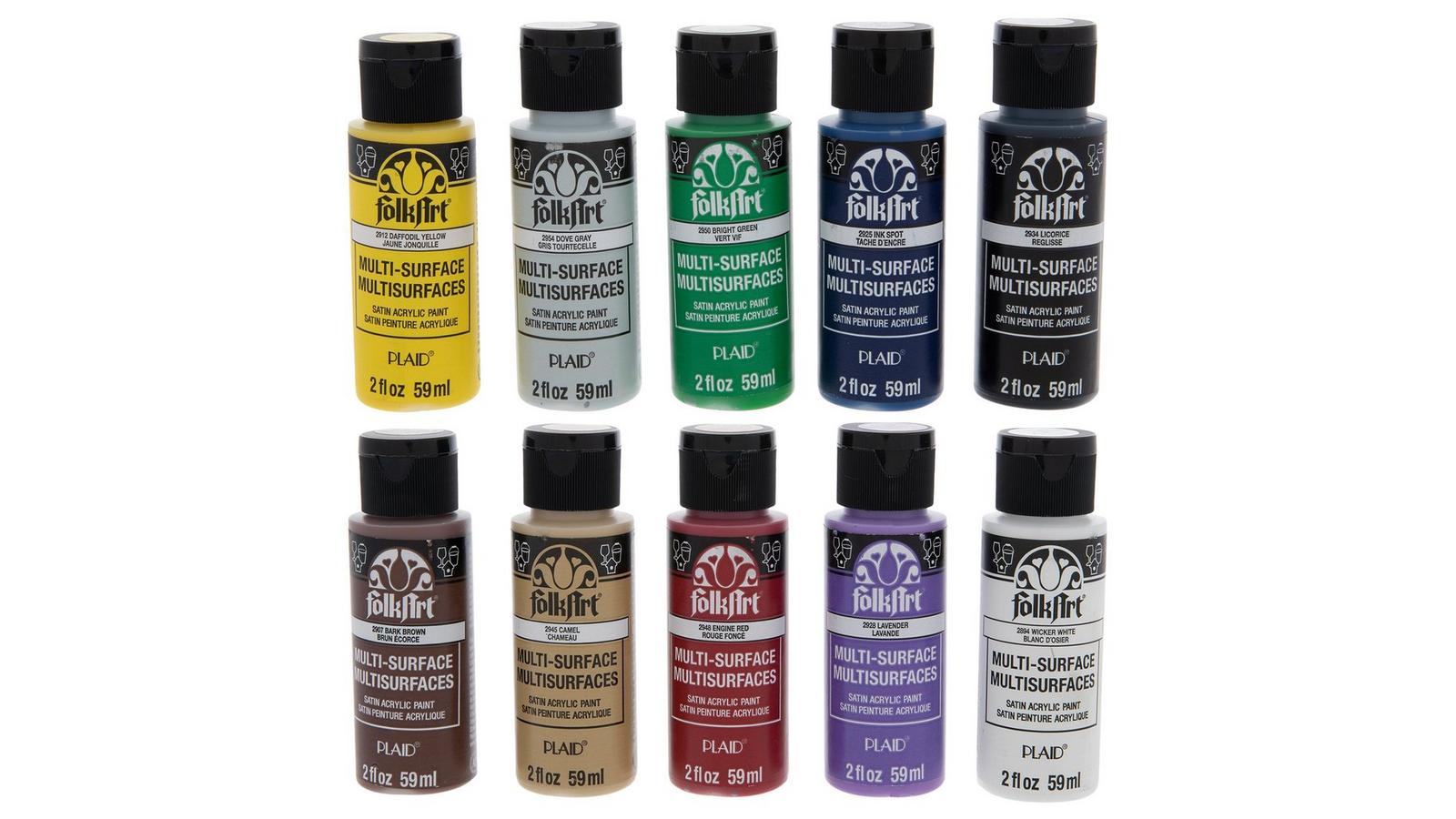 Plaid:Craft FolkArt Sugar Metallic Acrylic Paint 2oz-Crystal White