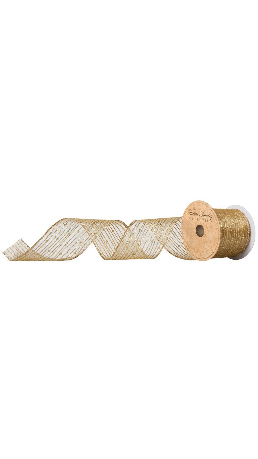 【新品未開封】andmary Putty ribbon tops Sheer Chiffon Ribbon Wired Edge, 1-1/2-inch, 25-yard