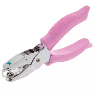 2pcs) Small Mini Tiny Heart,star Shaped Hole Paper Punch Puncher With Pink  Soft Handheld Grip