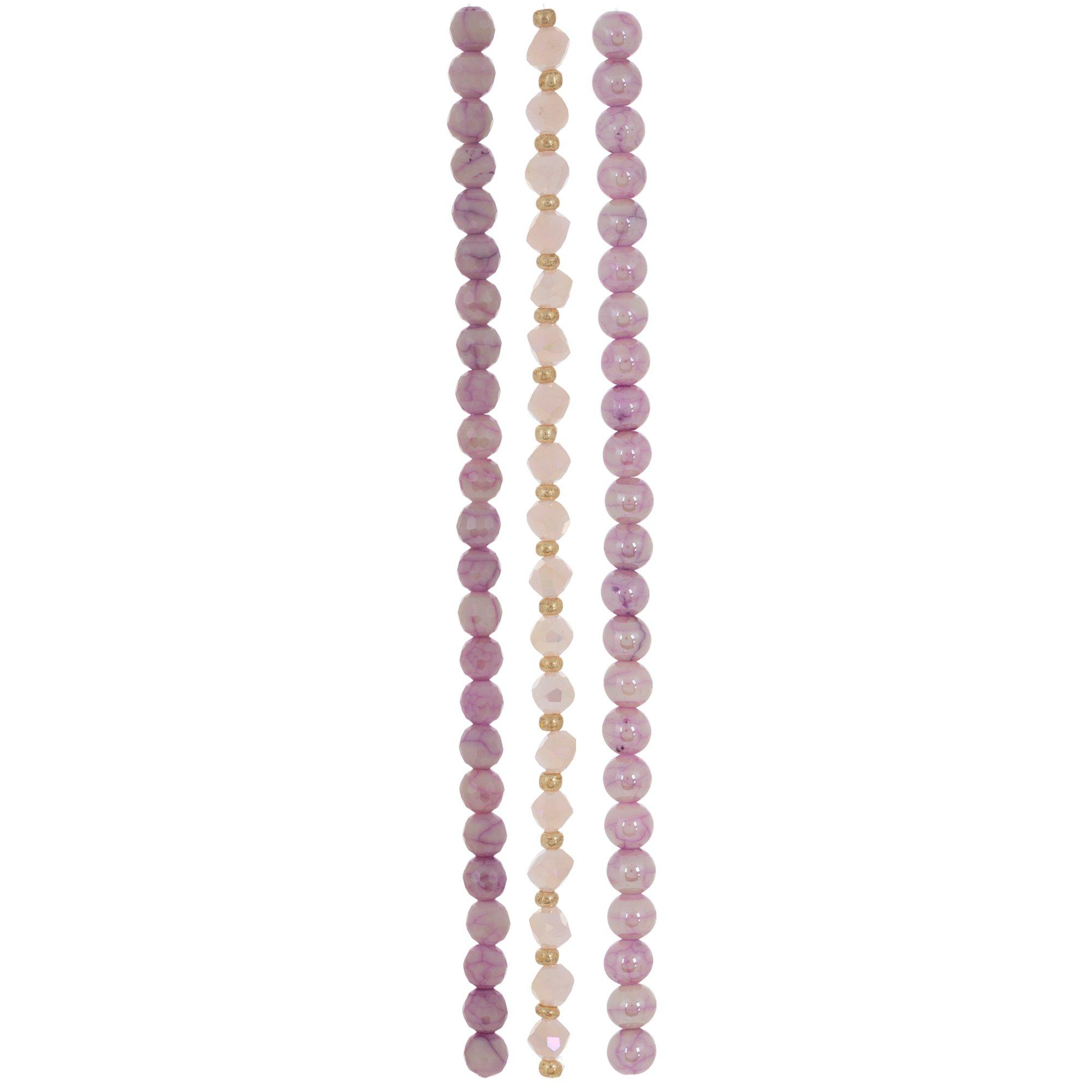 Pink Glass Mermaid Beads, Czech Glass Beads, Beach Jewelry Making