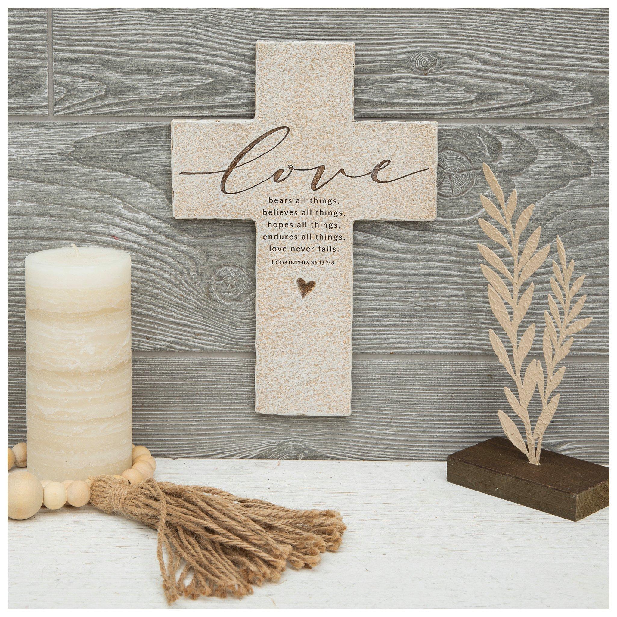 1 Corinthians 13:7-8 Wall Cross | Hobby Lobby | 2121259