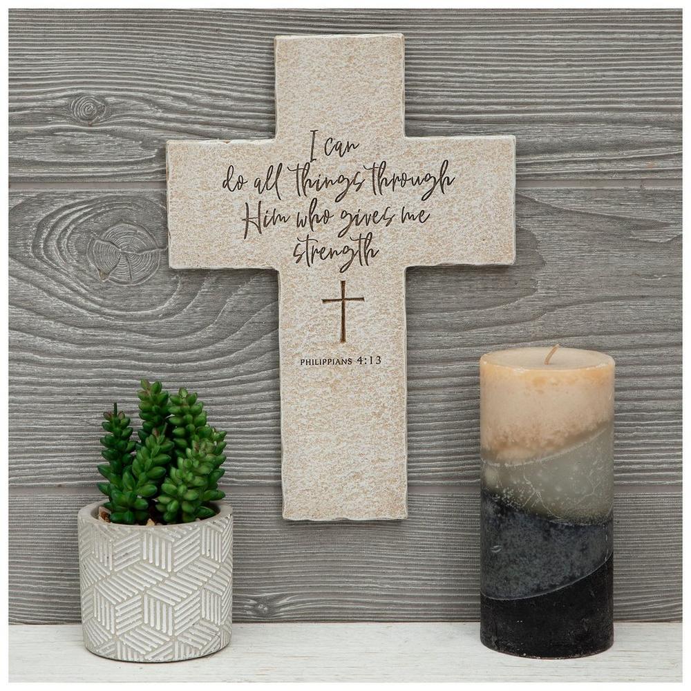 杣*人様 THE BOX 新仕様　天板真鍮釘仕様　ボンベ引っ掛け仕様 Philippians 4:13 Wall Cross | Hobby Lobby | 2121283