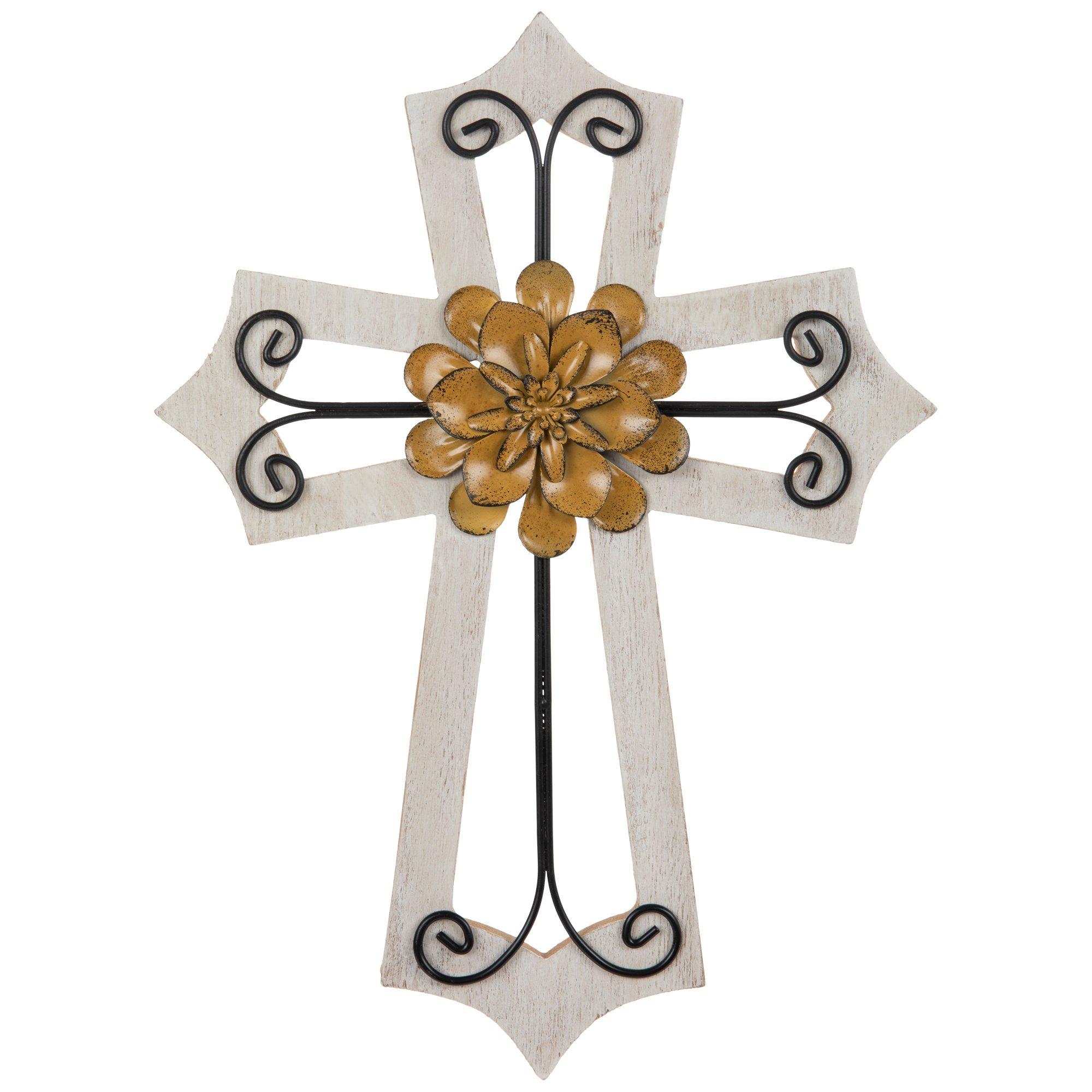 Flower & Cutout Wood Wall Cross Hobby Lobby 2121424