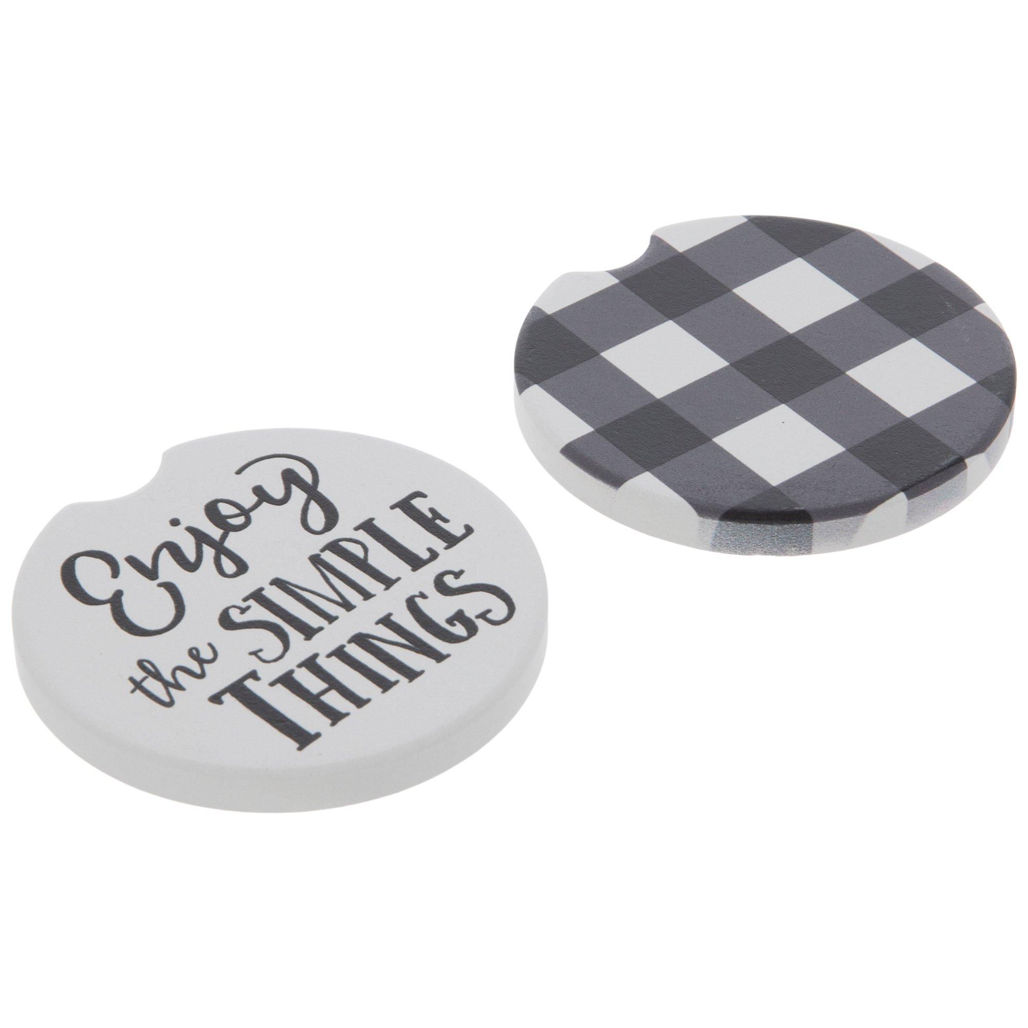 Simple Things & Plaid Car Coasters