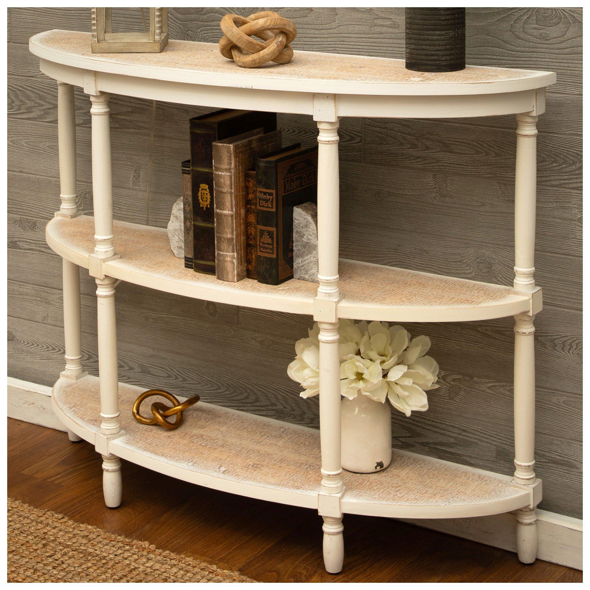 White Antique Farmhouse Wood Console Table Hobby Lobby 2124022