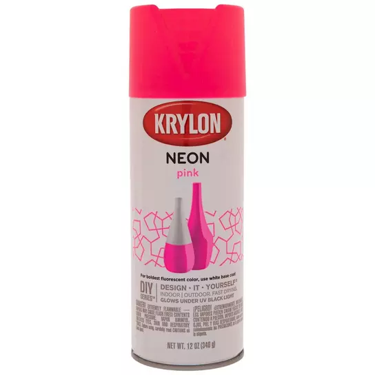 Krylon Neon Spray Paint Pink 12 oz