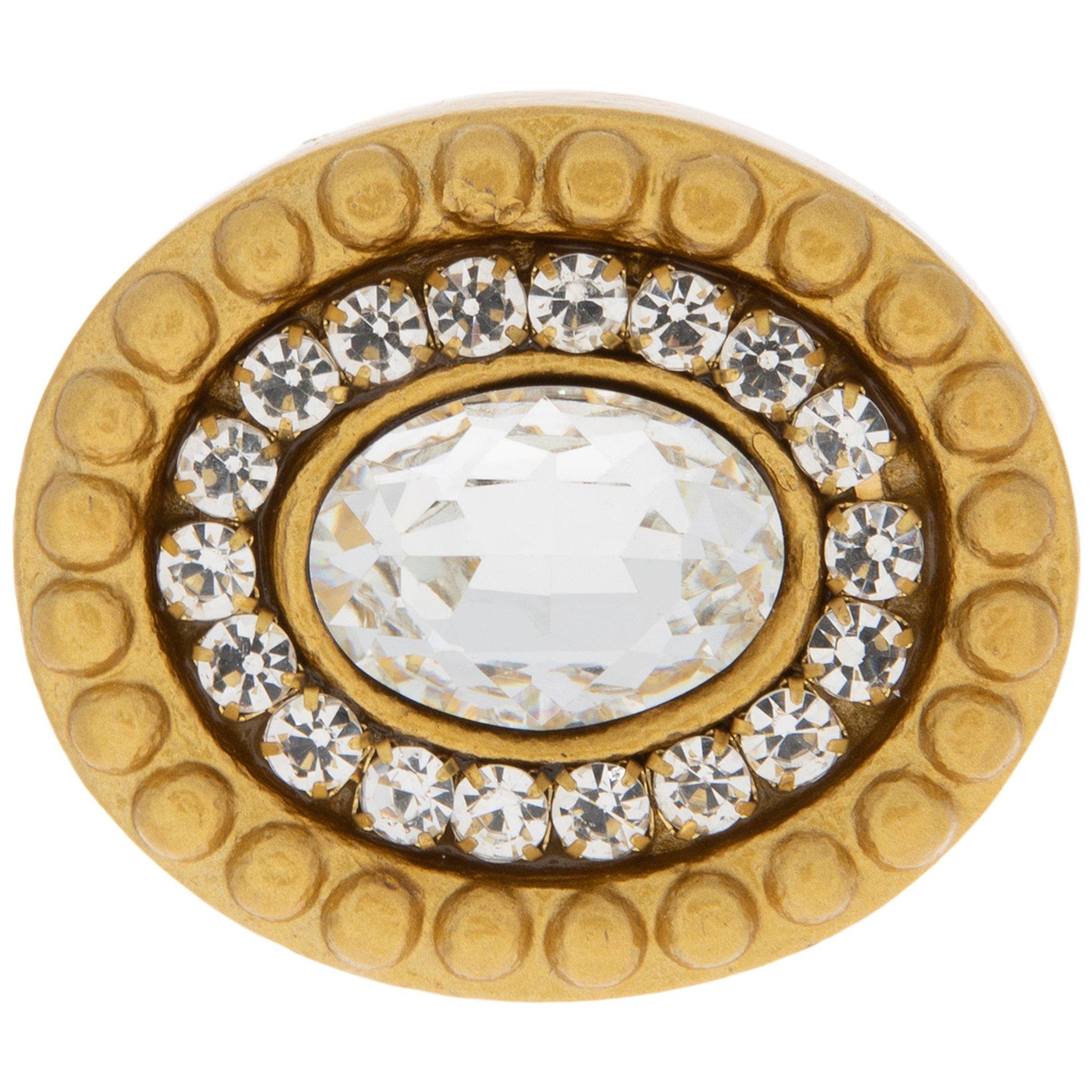Gold Oval Rhinestone Metal Knob | Hobby Lobby | 2124998