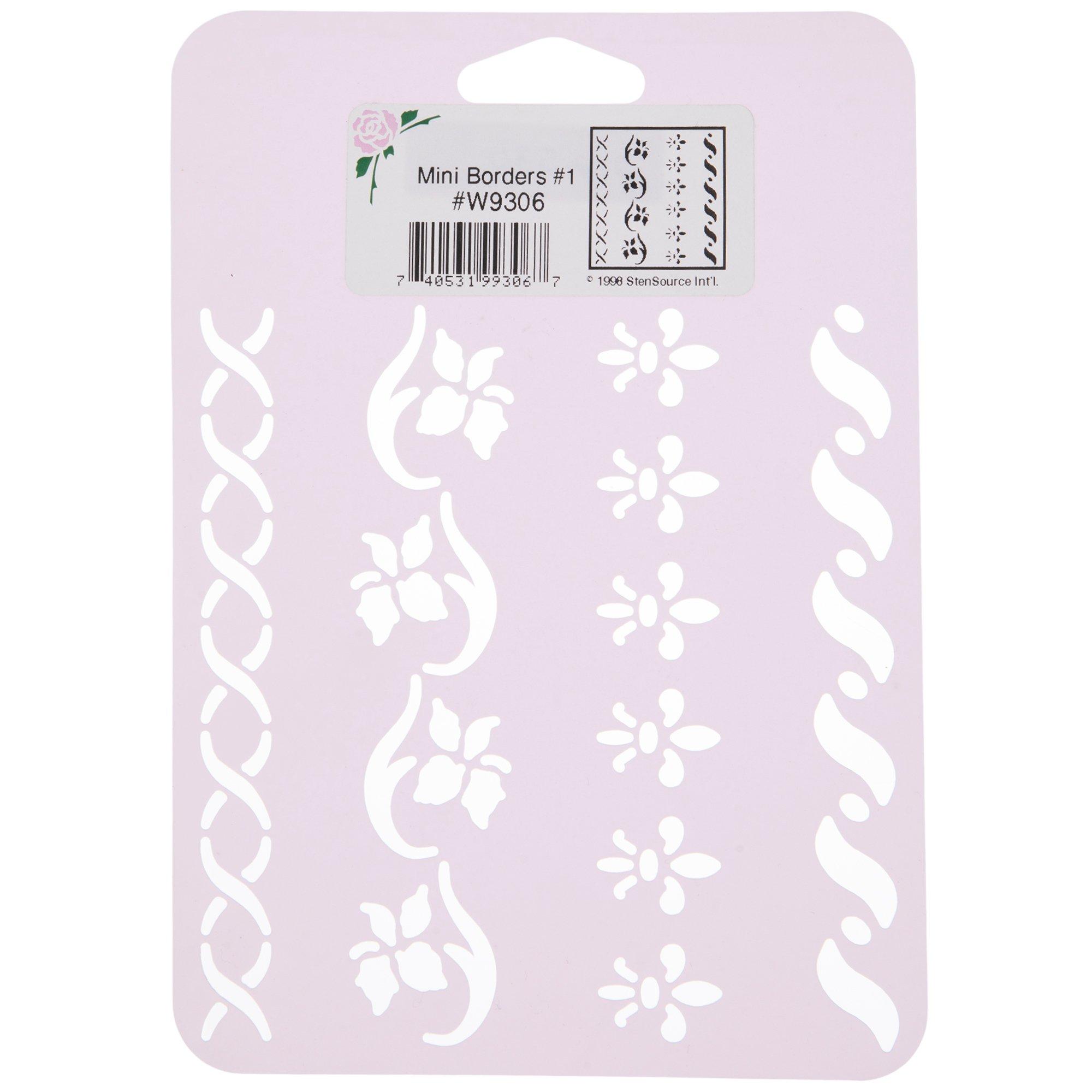 Stencil MiNiS - Leaf & dots border, stencils for furniture, crafts  & DIY 10533