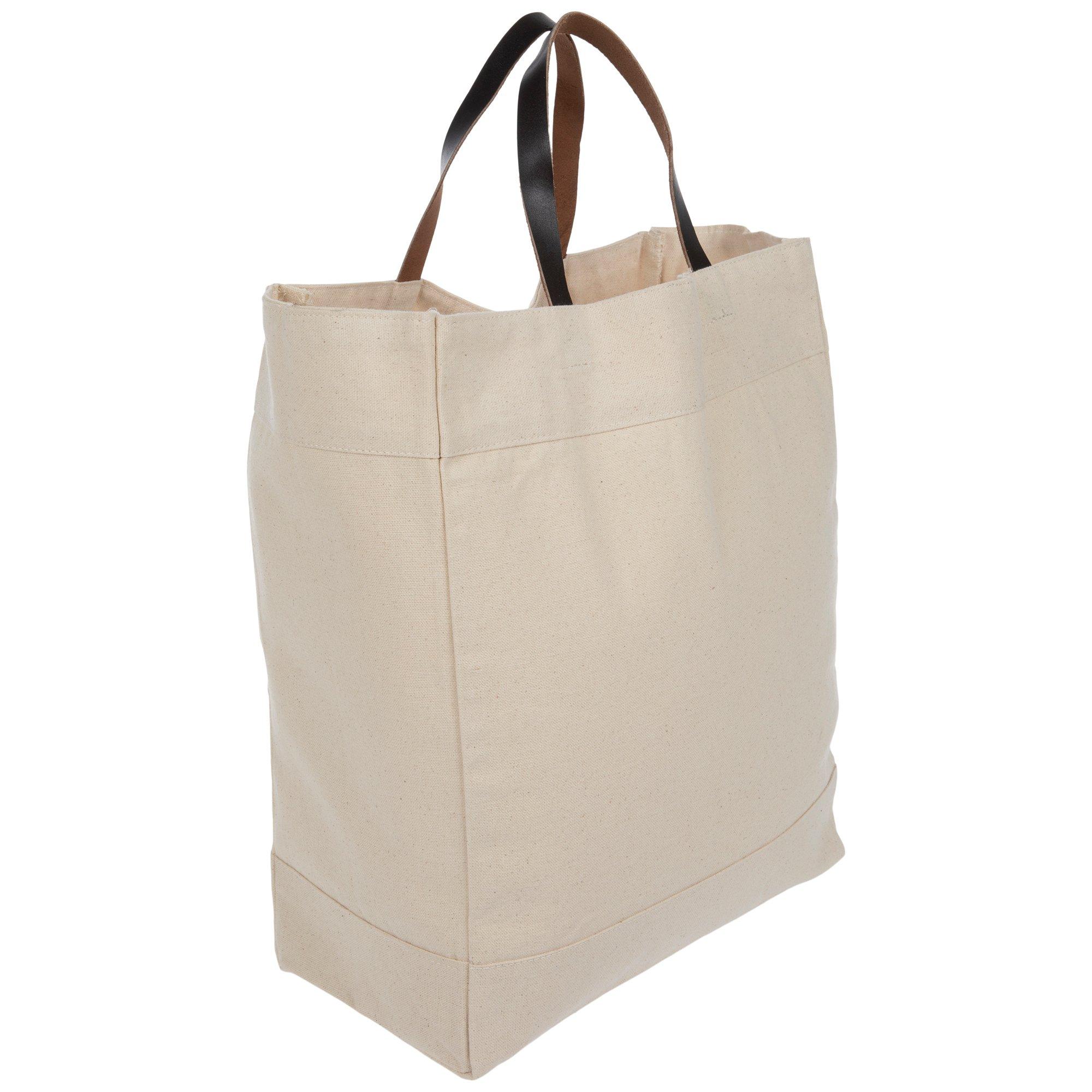 Canvas Tote Bag With Leather Handles Hobby Lobby 2129252