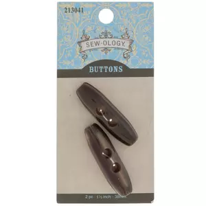 Brown Horn Toggle Buttons - 38mm