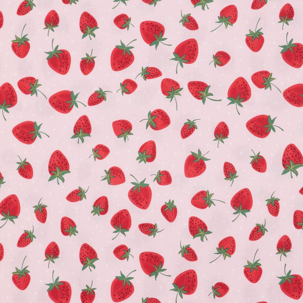 Rose & Hubble Yellow Strawberry And Bee Fabric, 110cm Width, Cotton Poplin PER HALF METRE - Israel - Foto 2