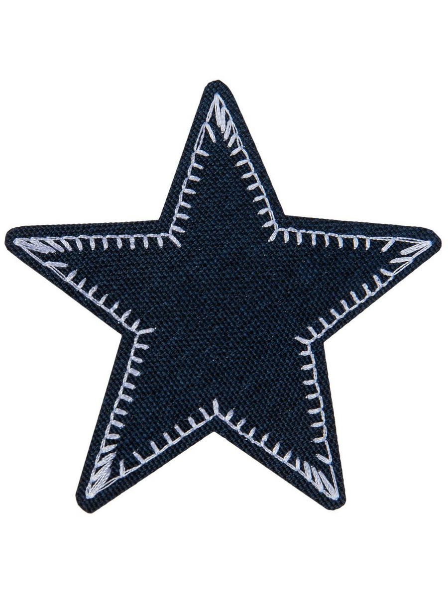 ★RONRON★ STAR PATCH MIXED APPLIQUE BALL CAP NAVY STAR PATCH MIXED APPLIQUE BALL CAP NAVY - RONRON 론론
