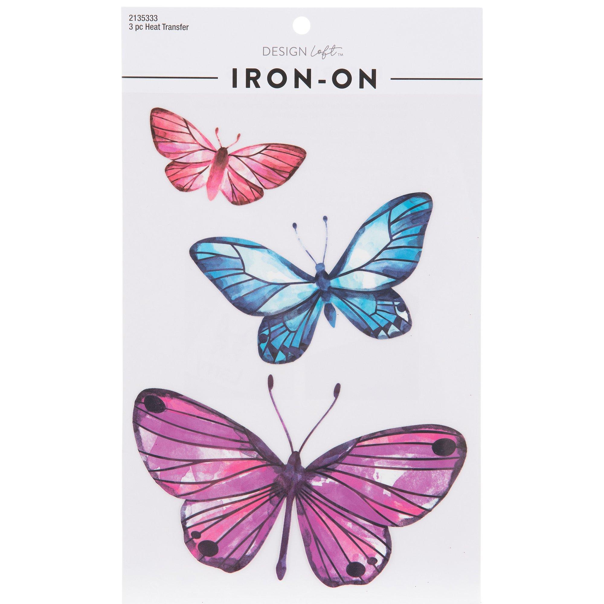 5 Pieces Butterfly Iron on Patches Heat Transfer Colorful Cute Stickers  Washable DIY Iron on Transfer Decals for T-Shirt Jeans Backpacks Families
