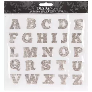 Styled Basics 1.22” Silver Glitter Iron-On Letters, 2 Sheets, 54