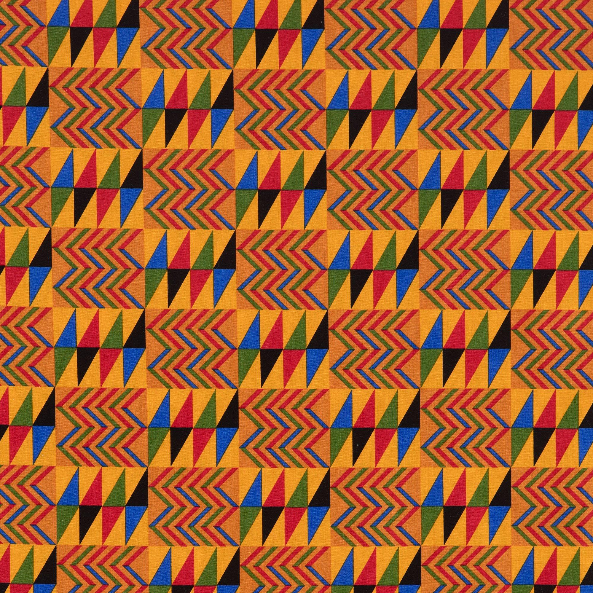 Orange Patterned Kente Fabric, Hobby Lobby