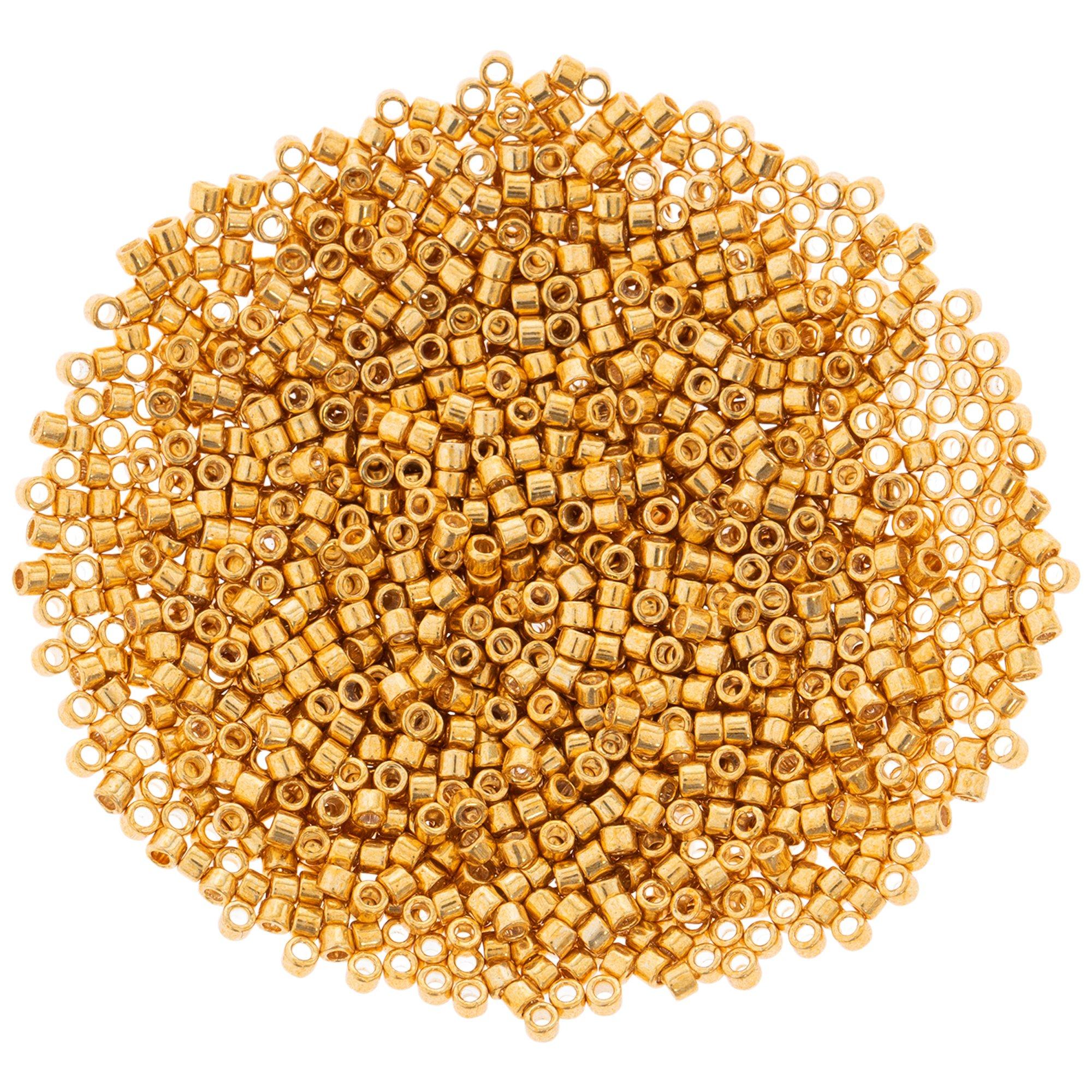 Galvanized Yellow Gold Miyuki Delica Glass Seed Beads - 11/0