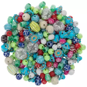 bead mix, bright colors, assorted sizes, BDCANDY, acrylic, bright, mixed  beads, bead designer, B'sue Boutiques