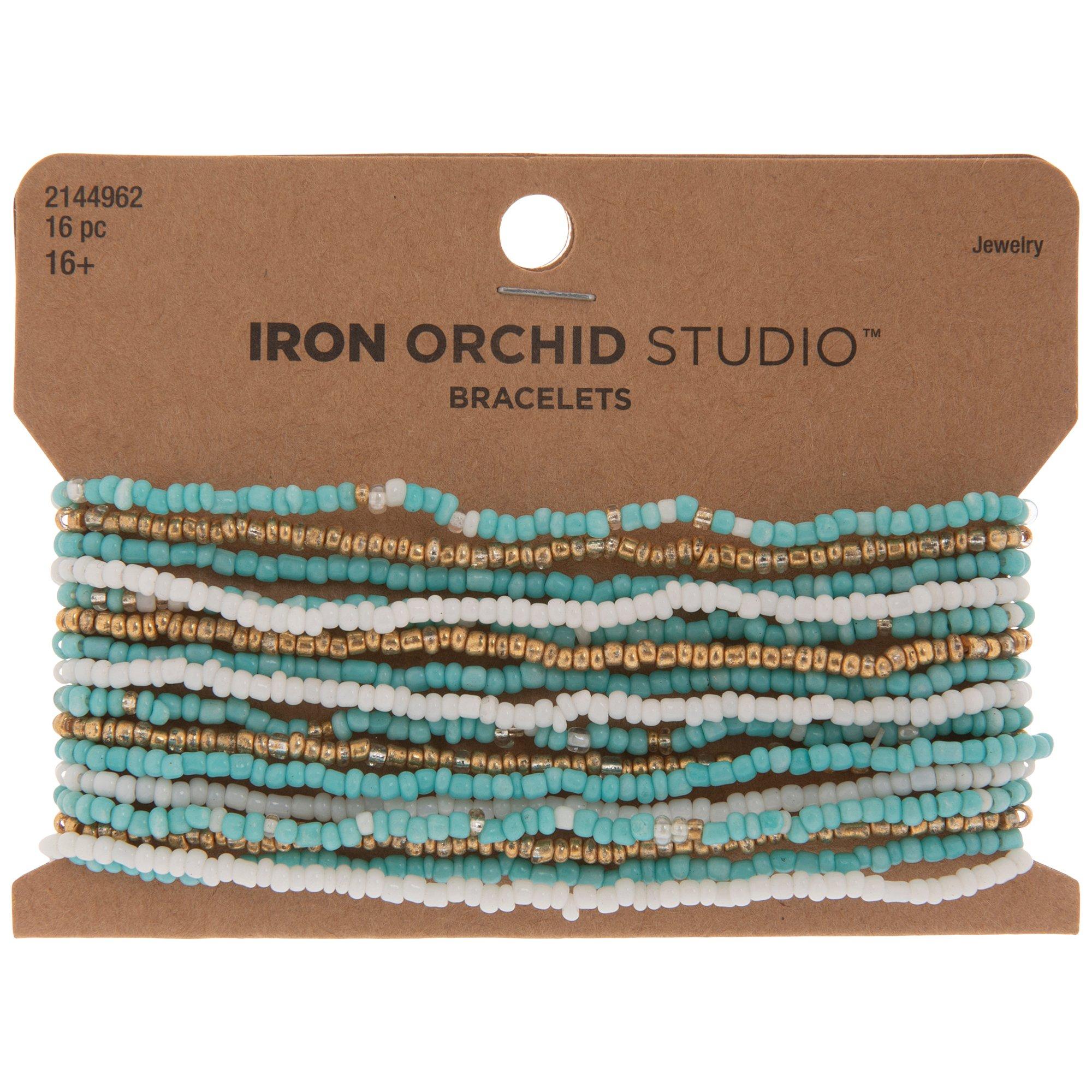 Teal & White Seed Bead Bracelets Hobby Lobby 2144962
