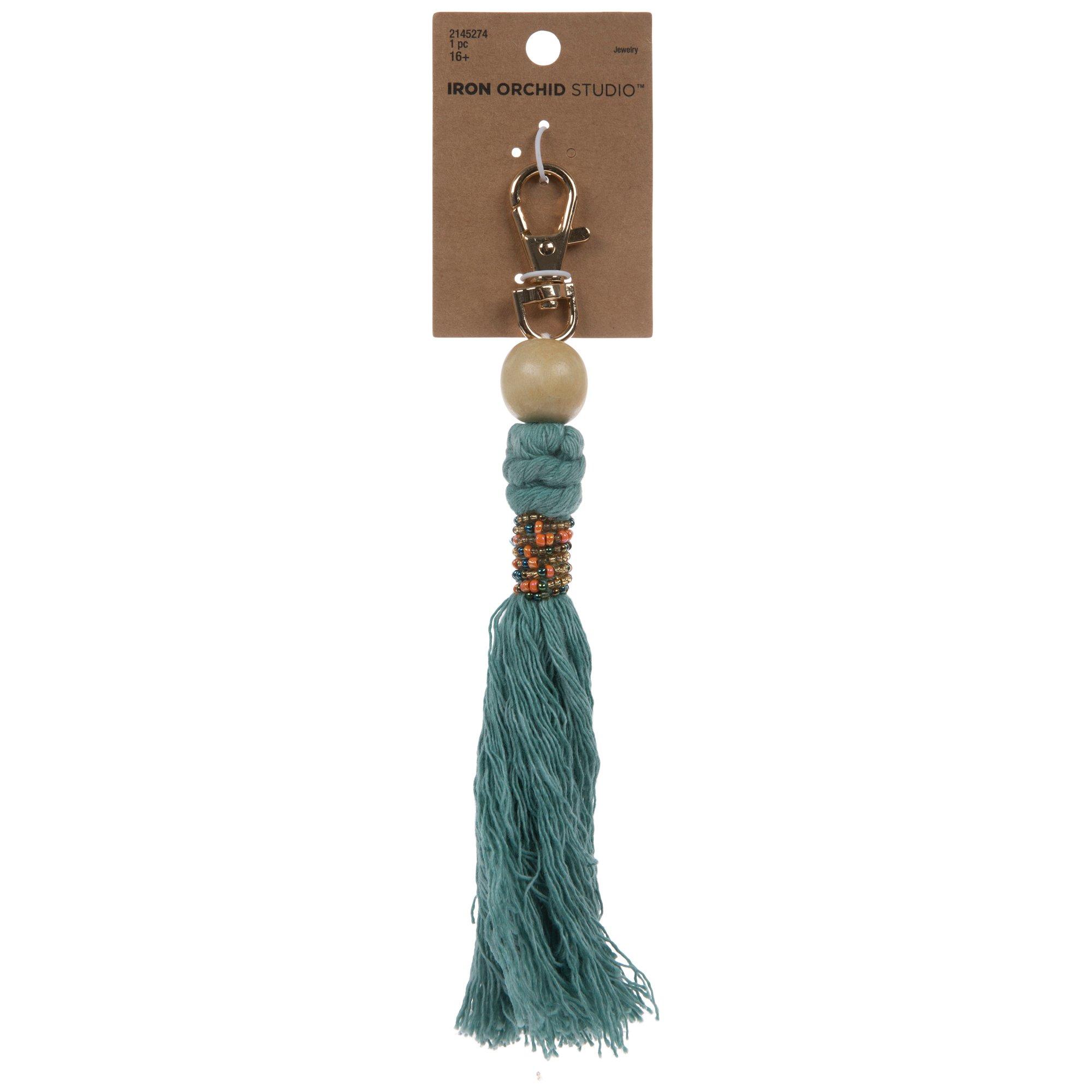 Turquoise Beaded Tassel Keychain Hobby Lobby 2145274