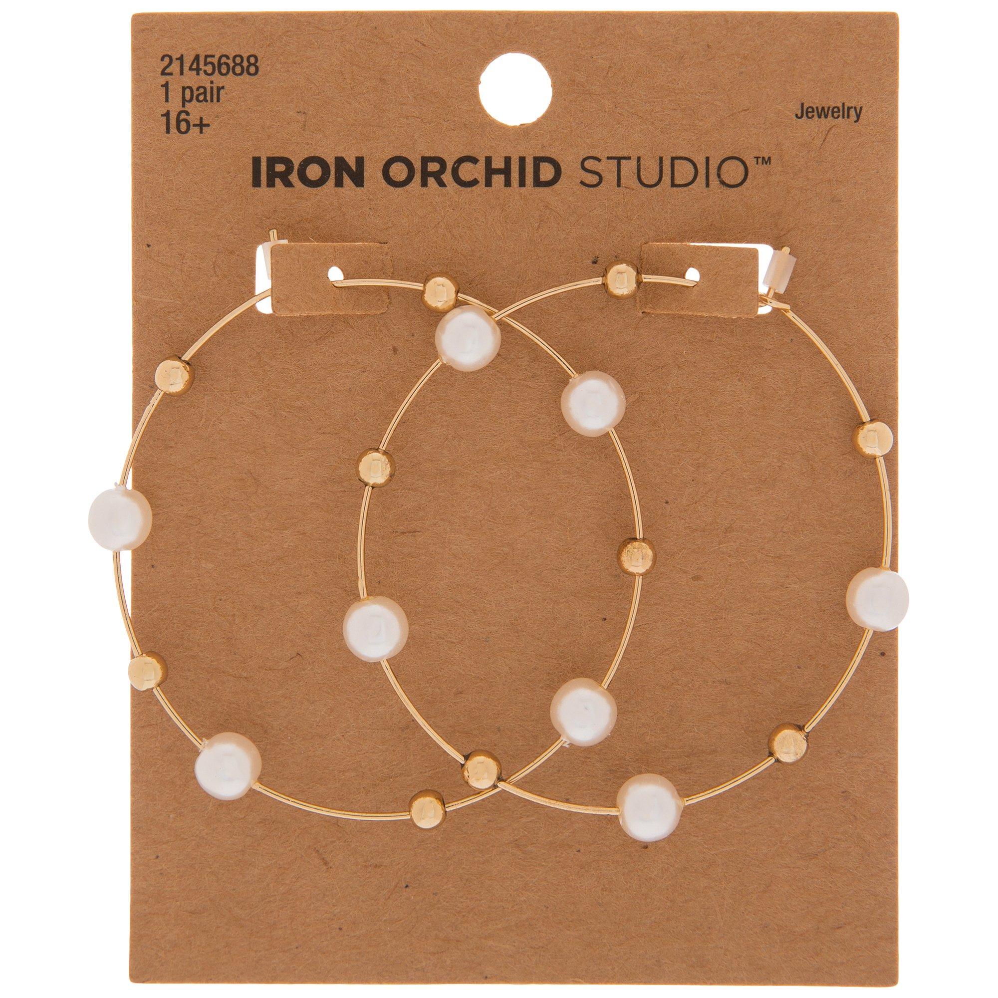 Plastic Pearl Hoop Earrings Hobby Lobby 2145688