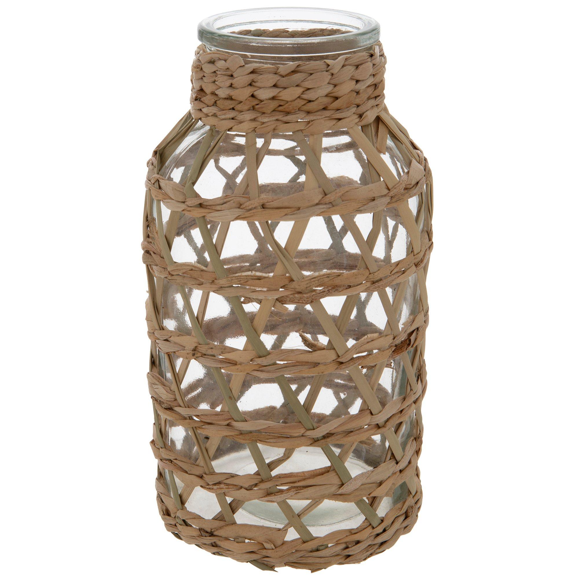 Wicker Wrapped Glass Vase Hobby Lobby 2150340