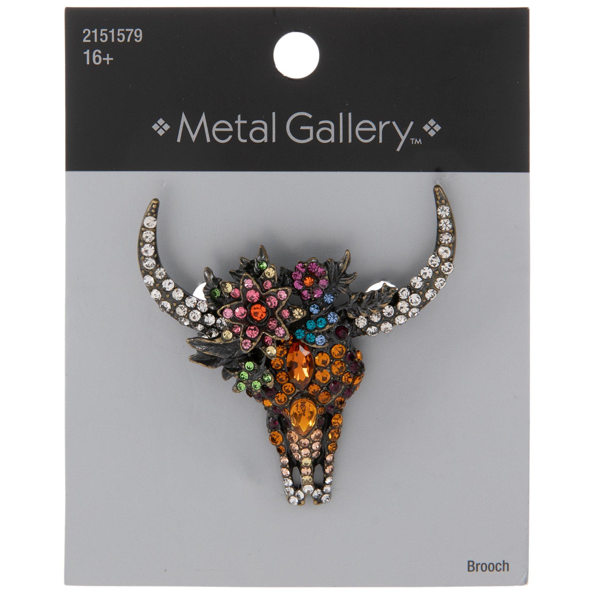 Longhorn Floral Rhinestone Brooch Hobby Lobby 2151579