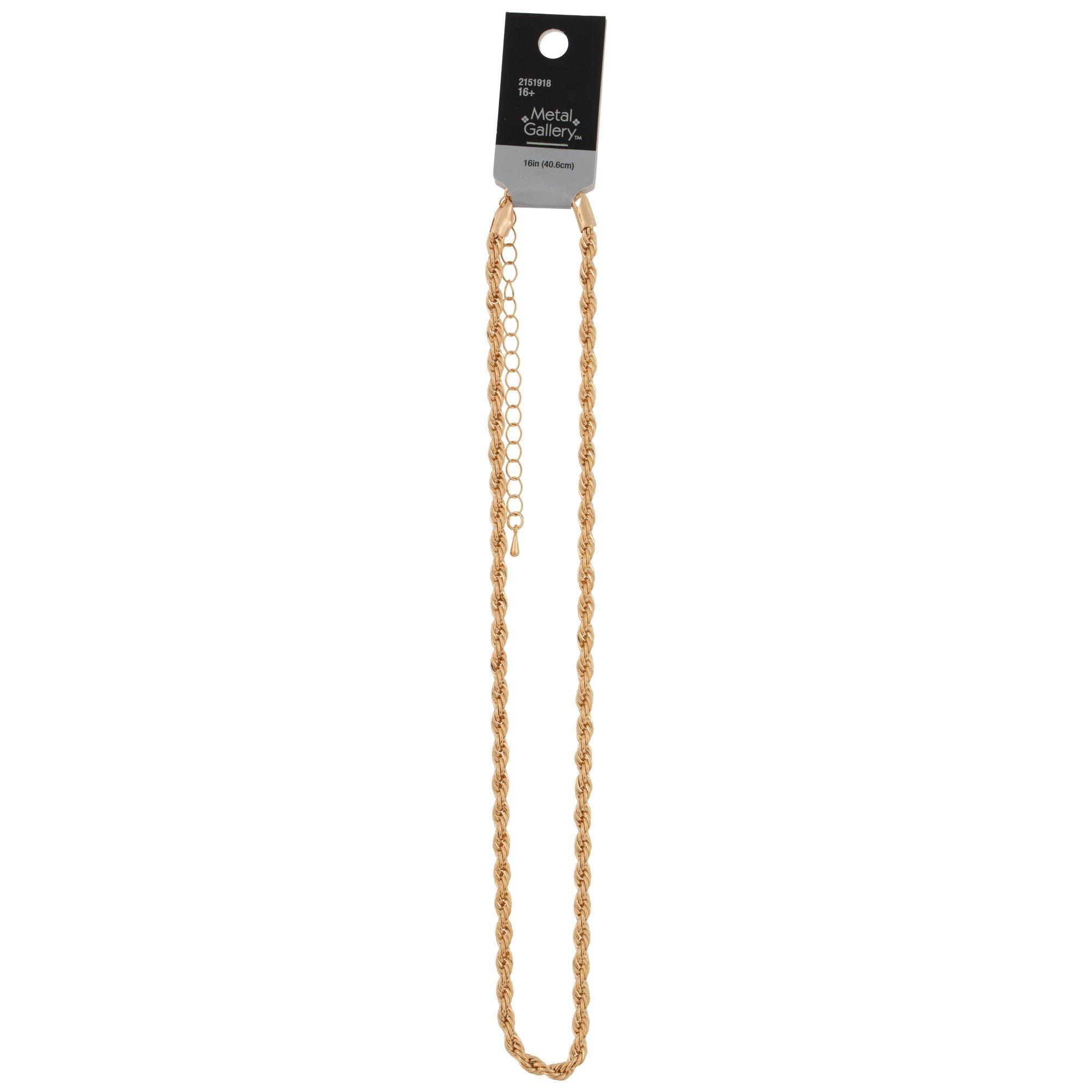 Twisted Rope Chain Necklace - 16
