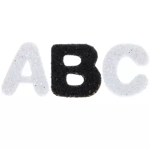 Coloured Glitter Sticky Adhesive Letters Alphabet Labels Stickers for Craft  WD48